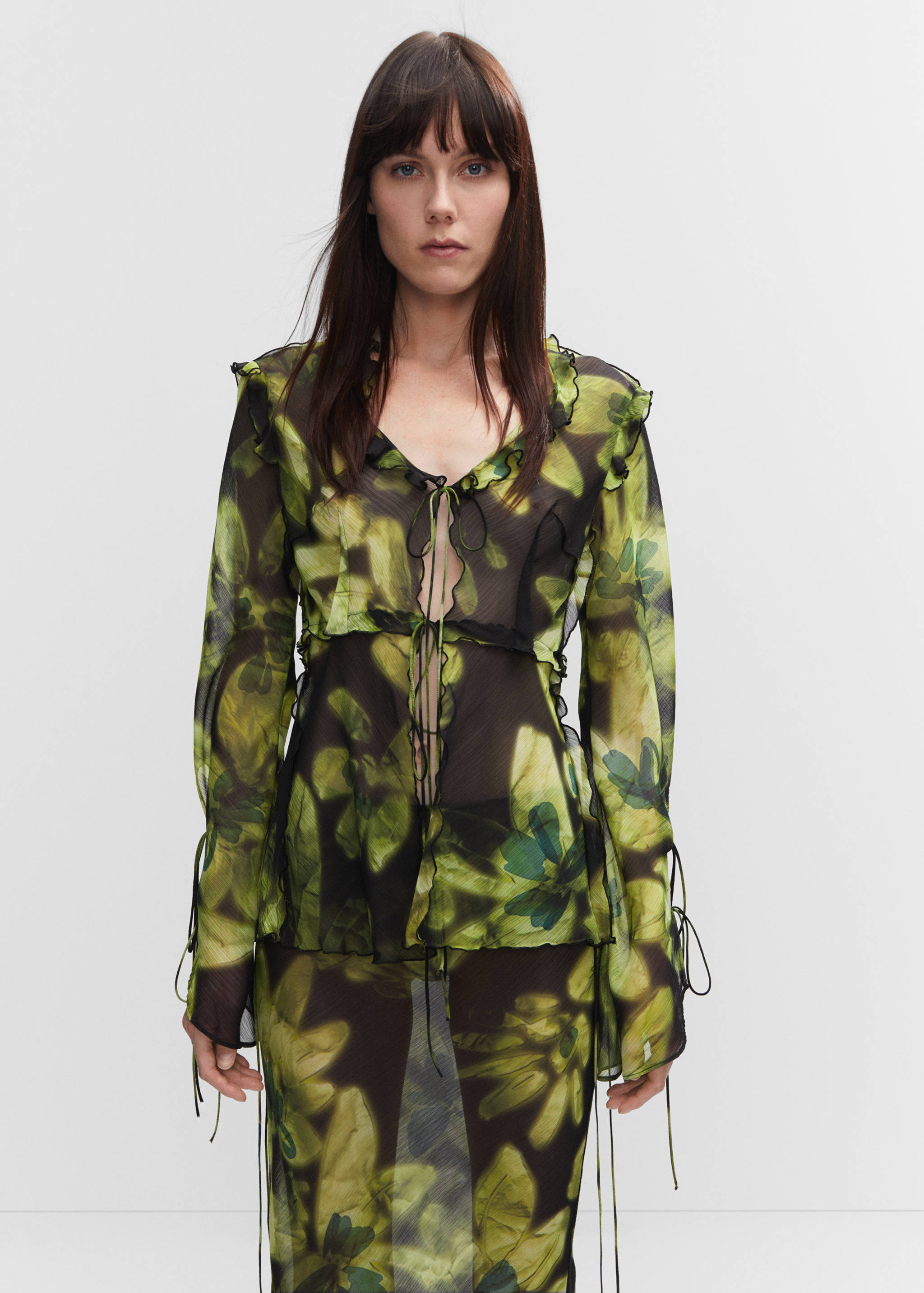 Floral chiffon blouse - Details of the article 6