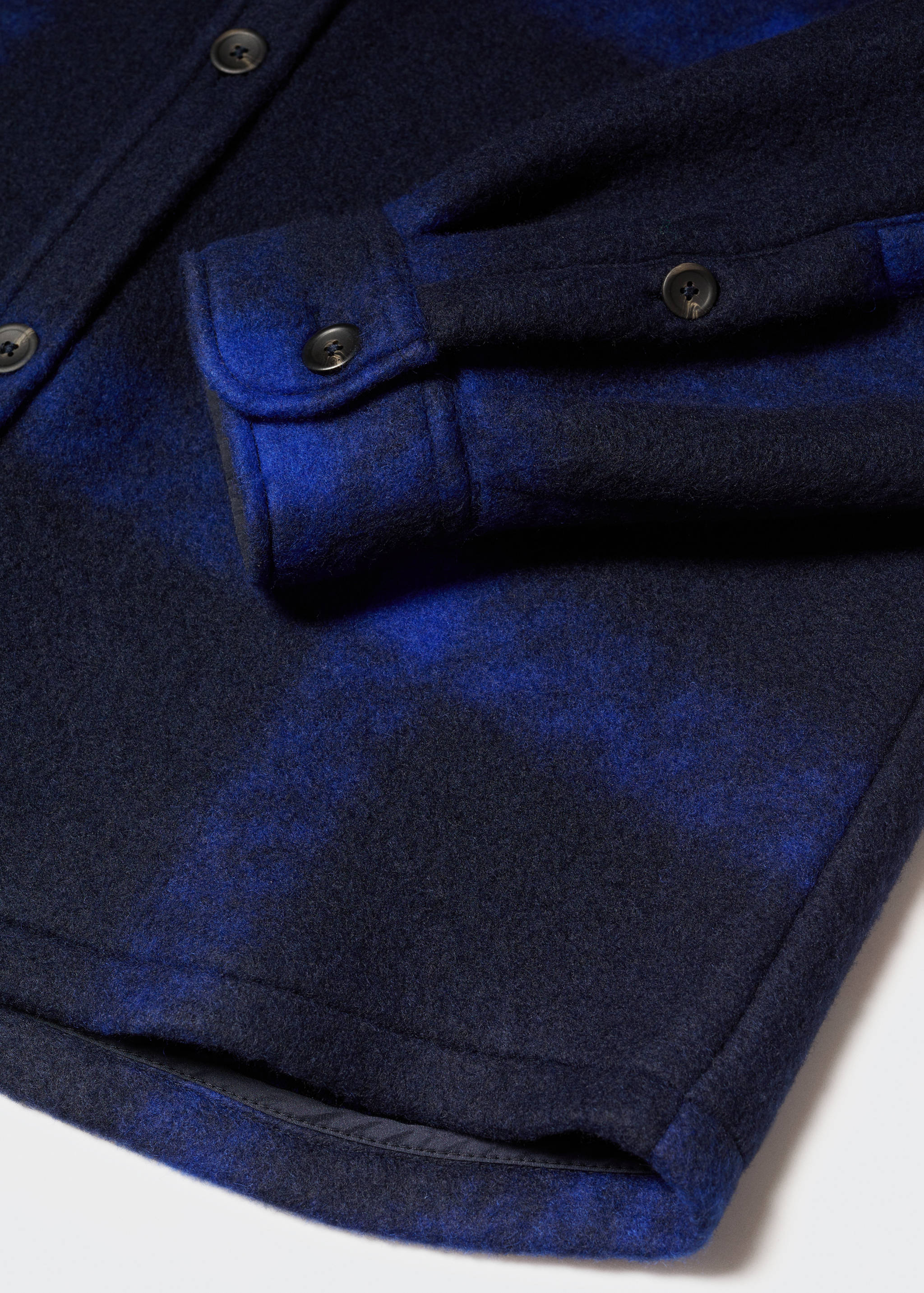 格纹法兰绒外套衬衫 - null