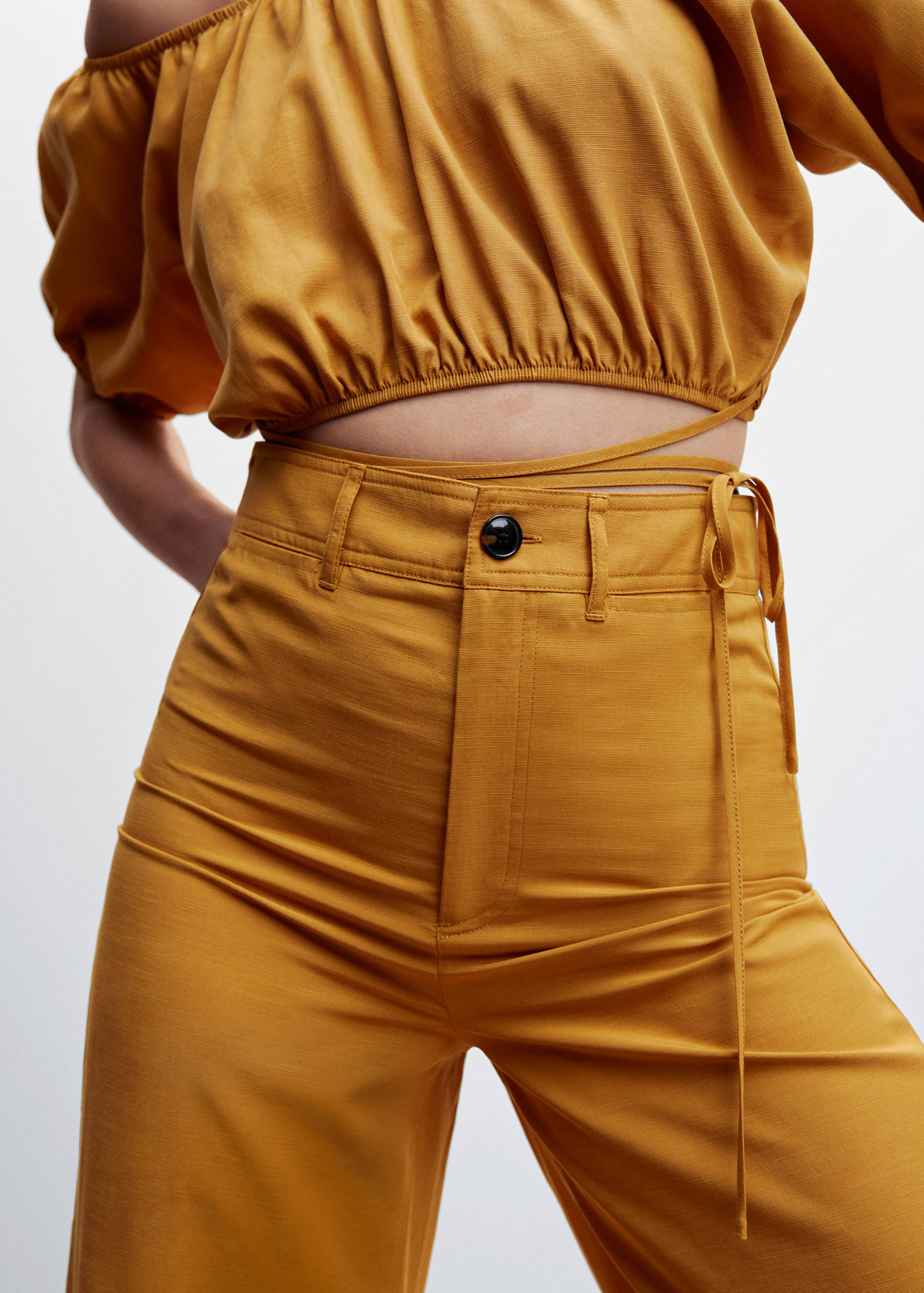 Pantalón crop tiro alto - Detalle del artículo 6