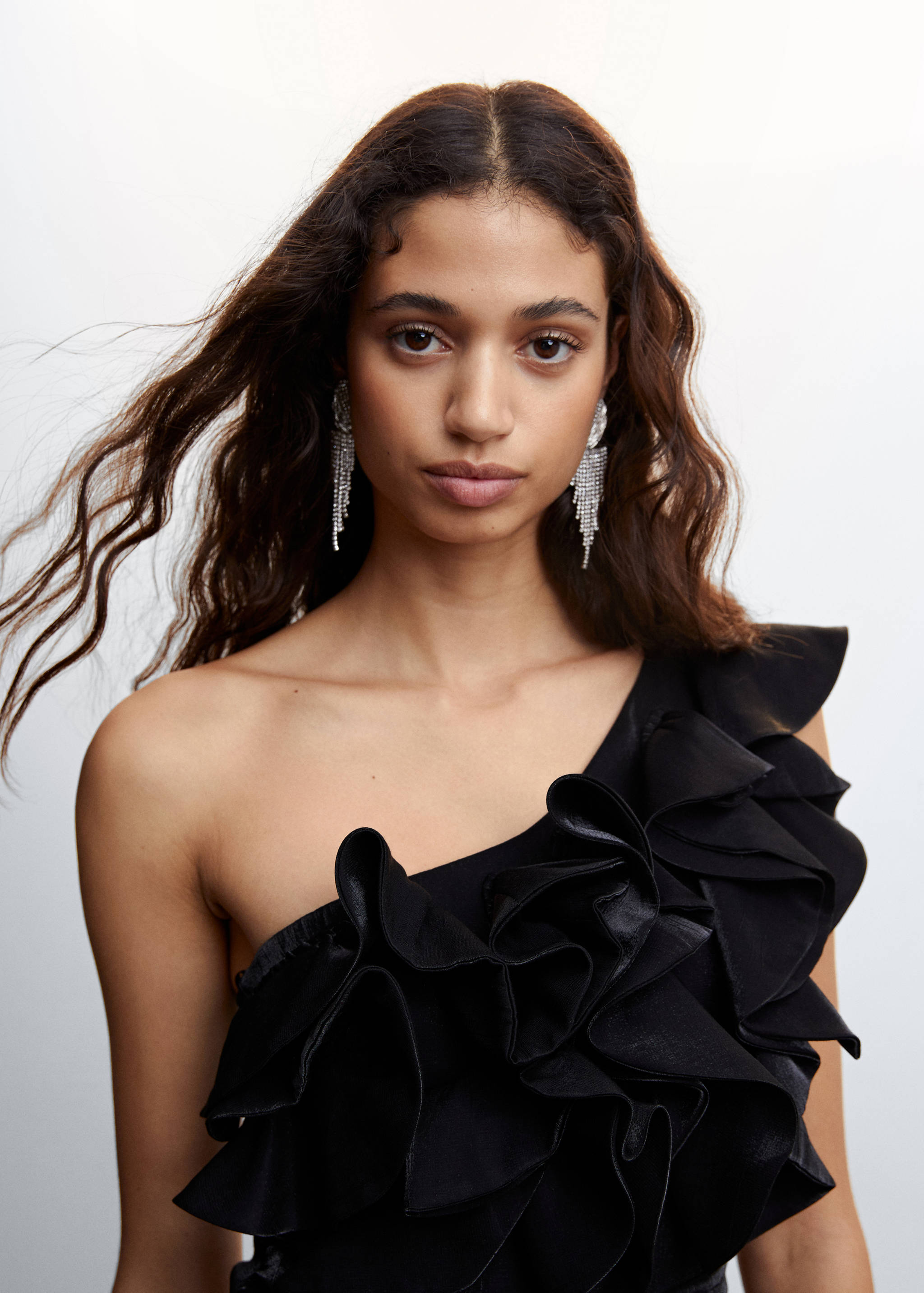 Ruffled draped dress - Details of the article 1