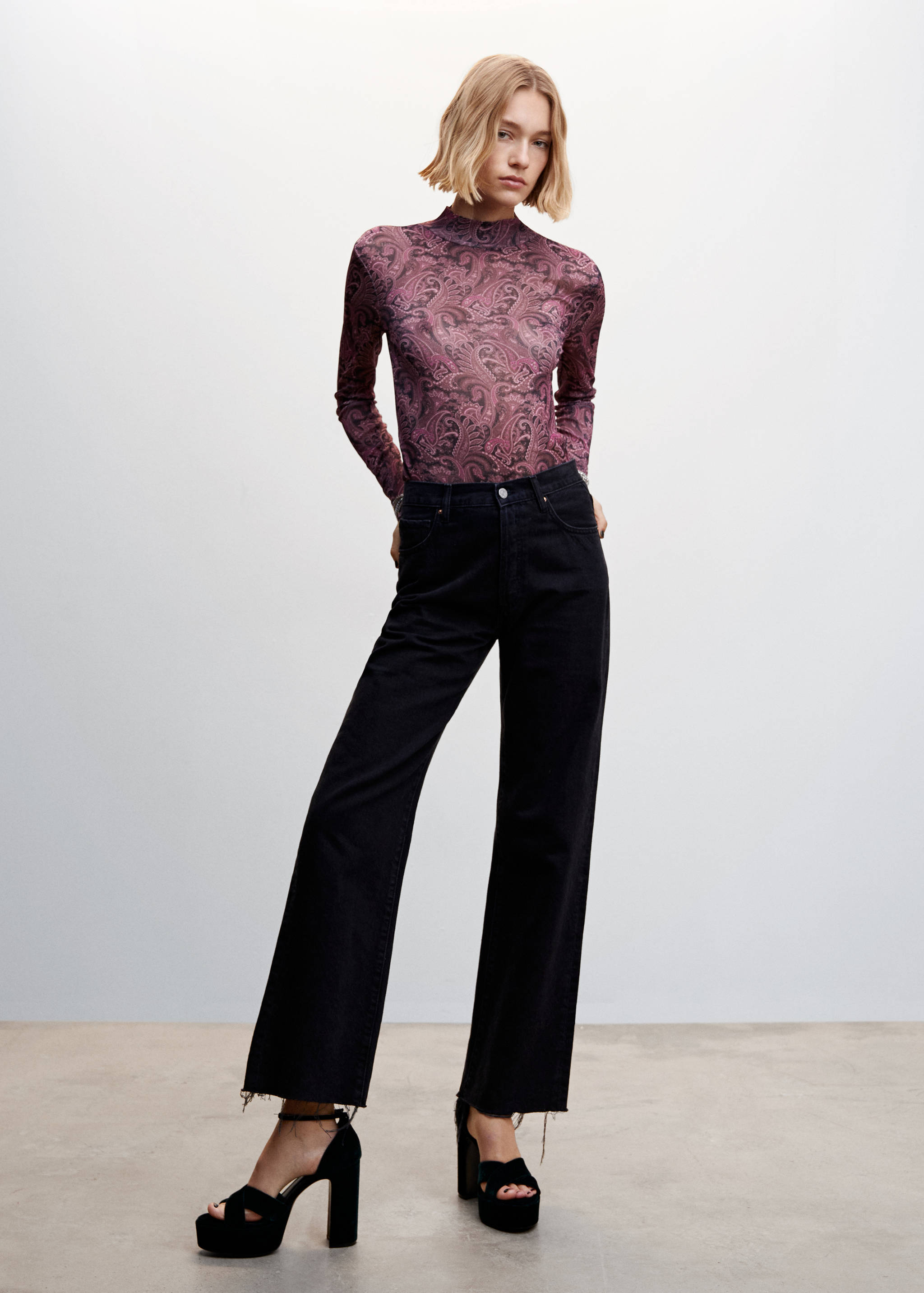 Printed long sleeve t-shirt - General plane