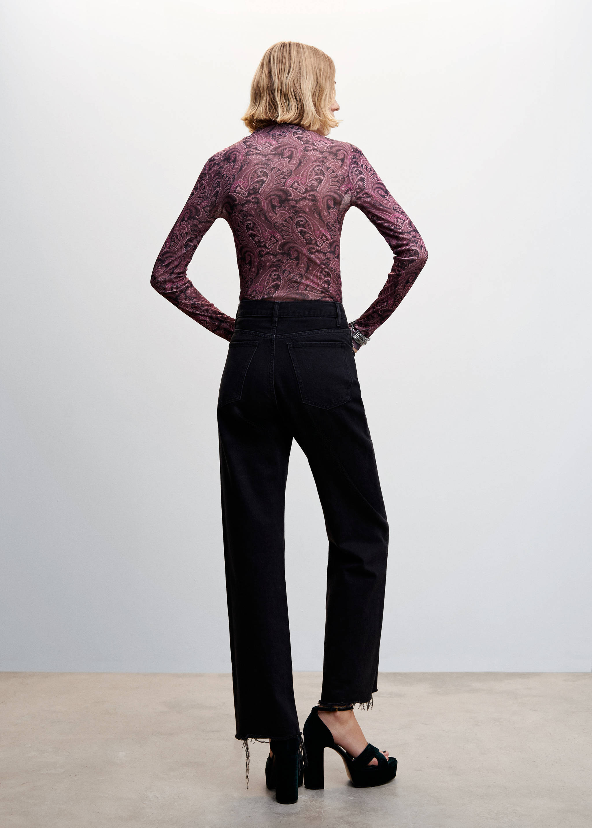 Printed long sleeve t-shirt - Reverse of the article