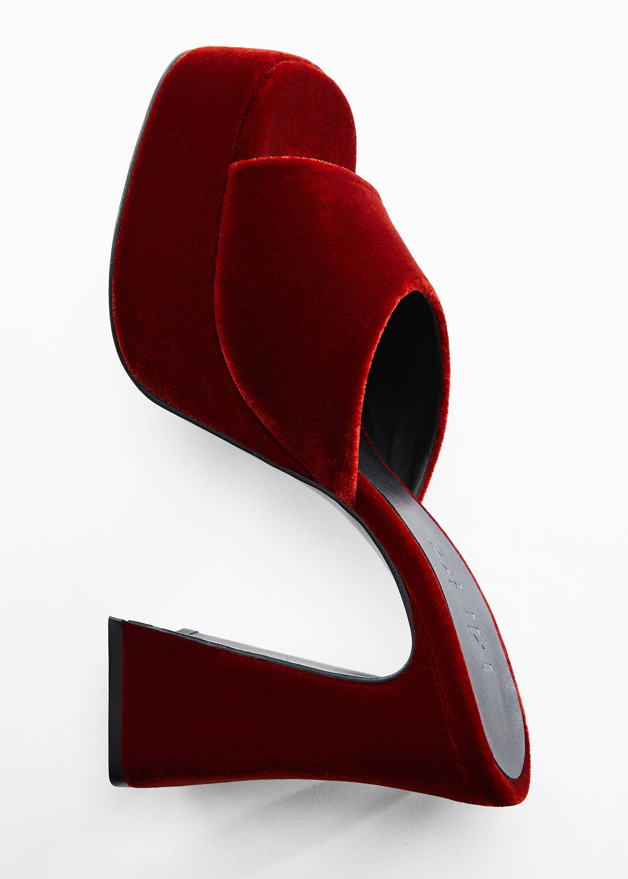 Platform velvet sandals - Details of the article 5