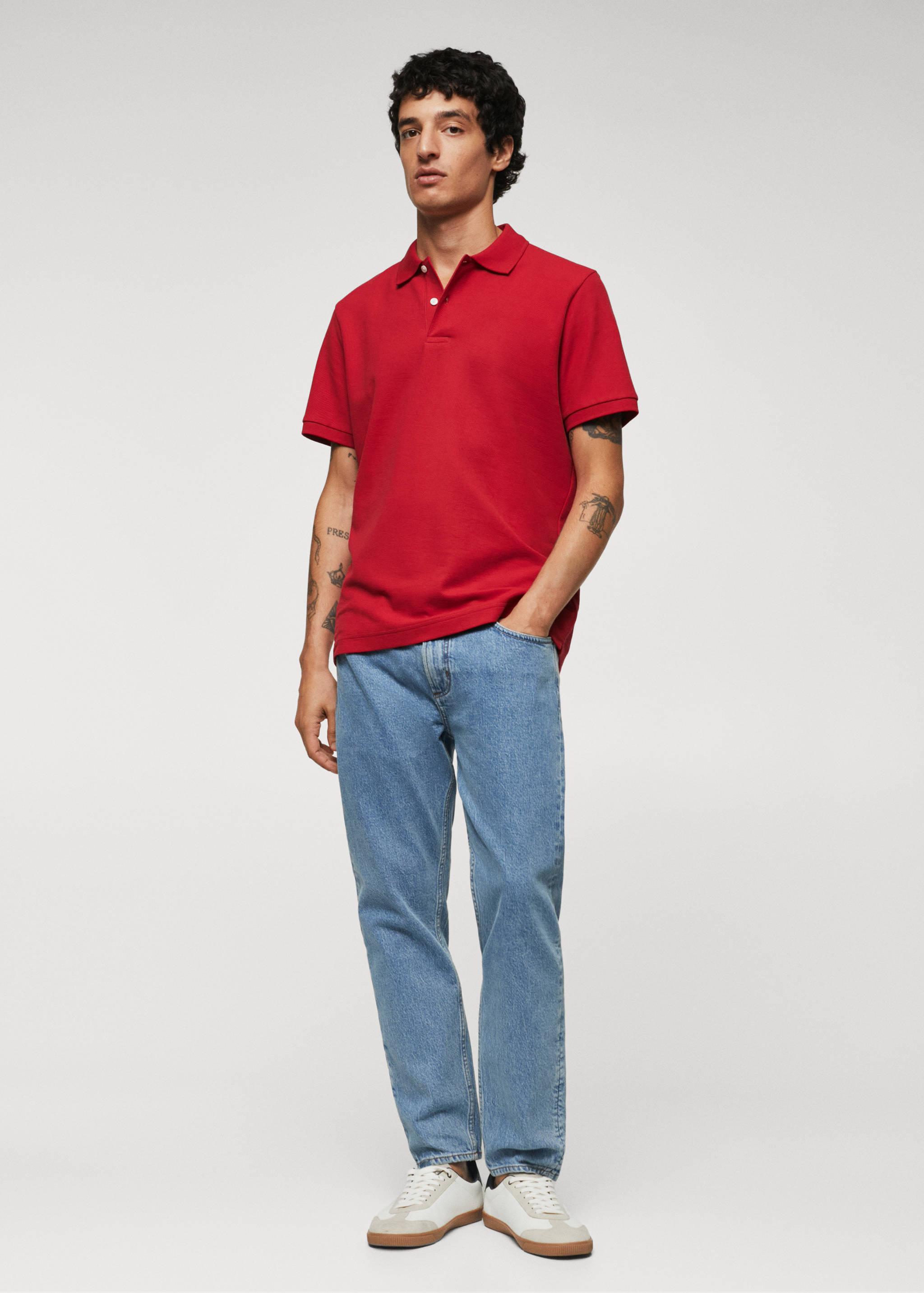 Polo basique coton - Plan général