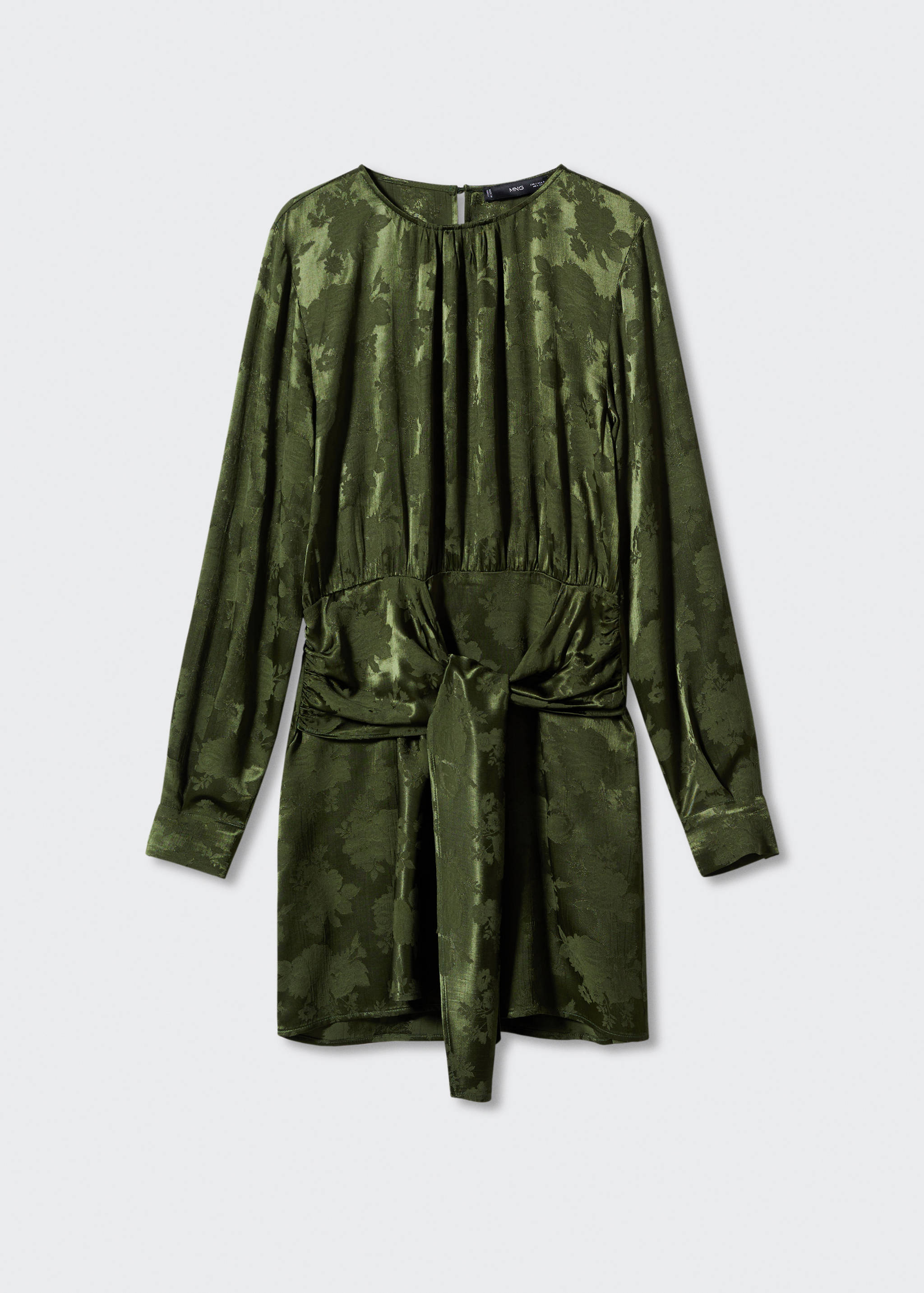 Жаккардовое платье с узлом - Изделие без модели