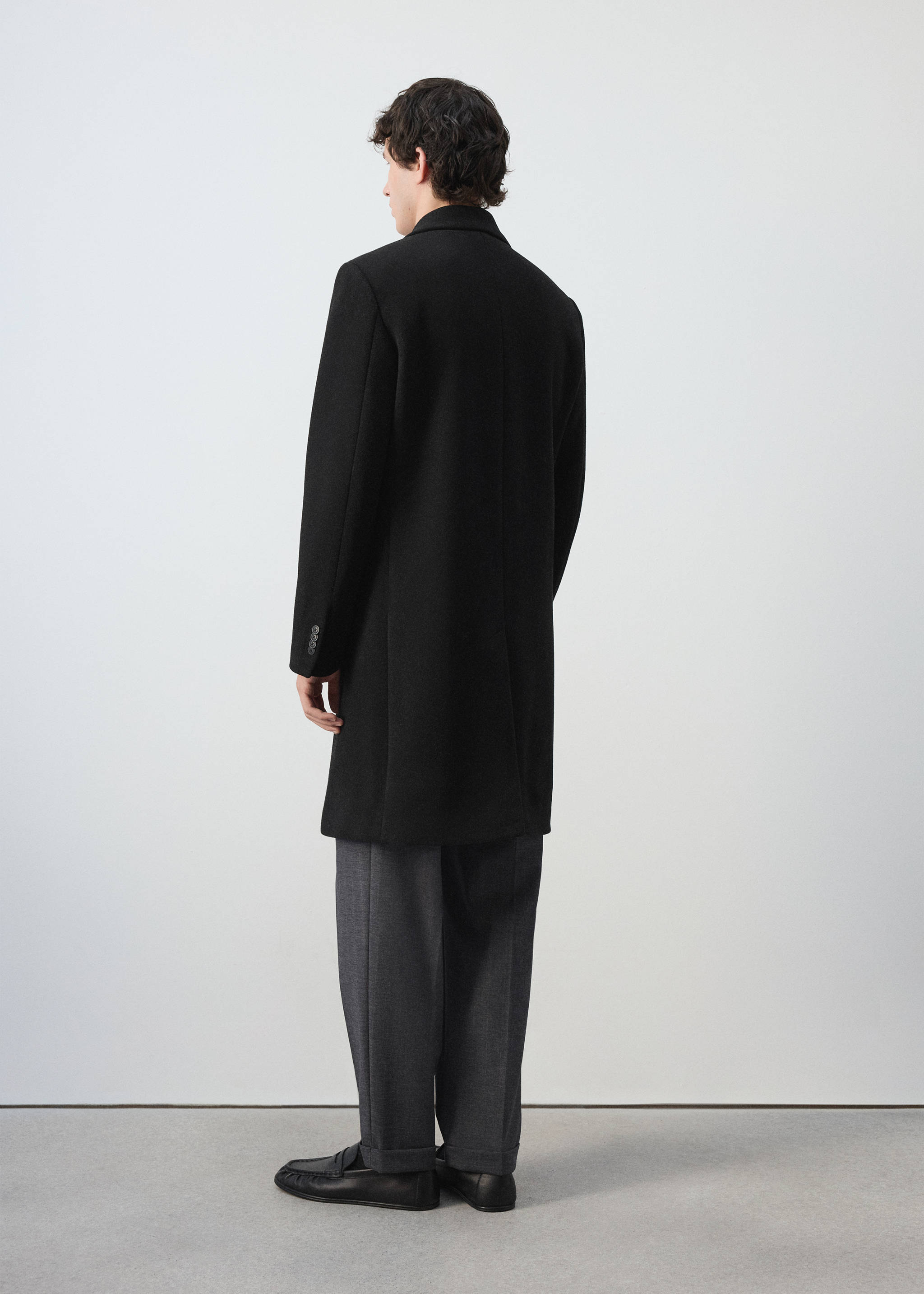 Manteau laine mélangée croisé - Verso de l’article
