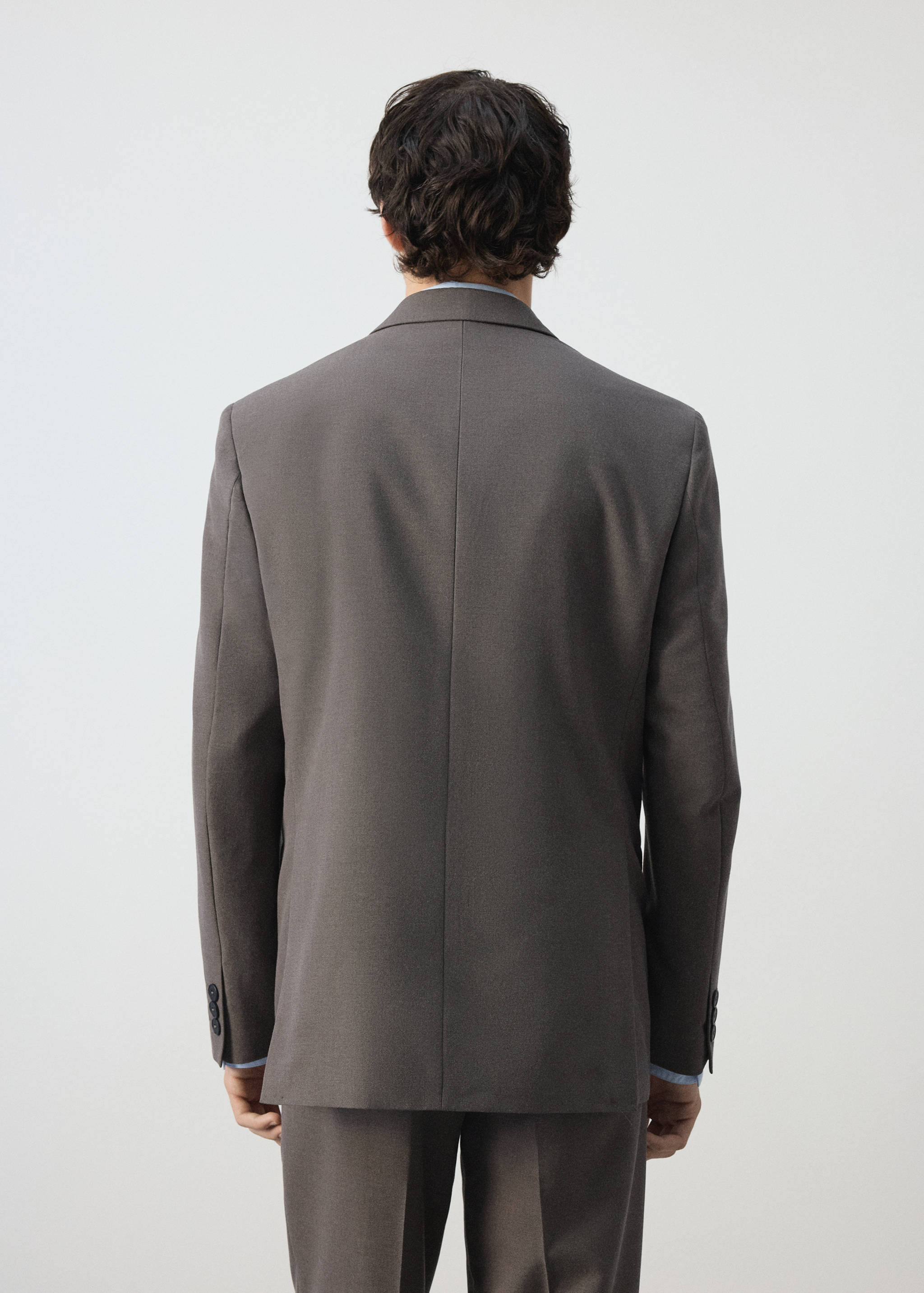 Slim-Fit-Doppelreiher-Blazer - Rückseite des Artikels