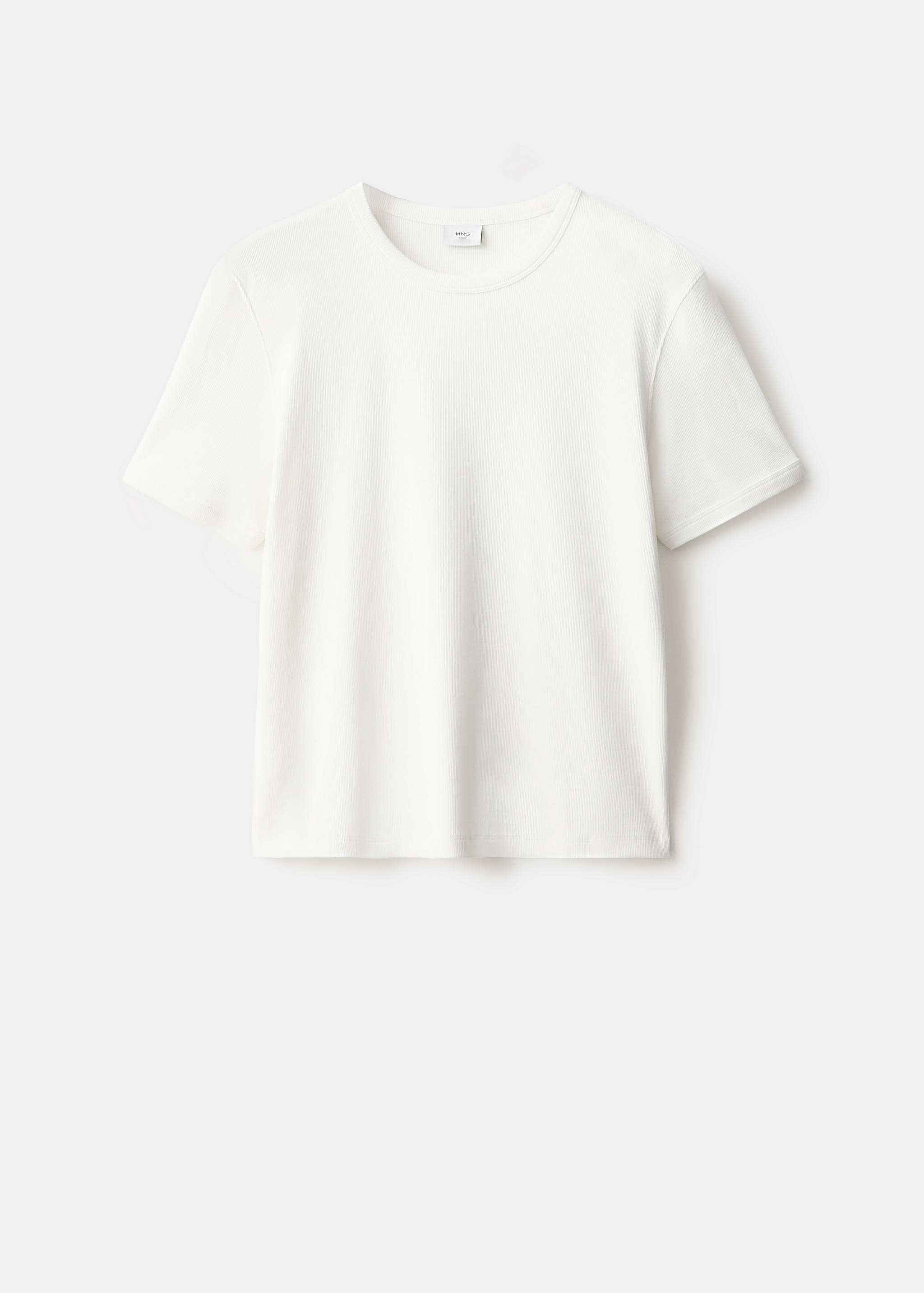 Slim-Fit-Ripp-T-Shirt aus Baumwolle - Artikel ohne Model