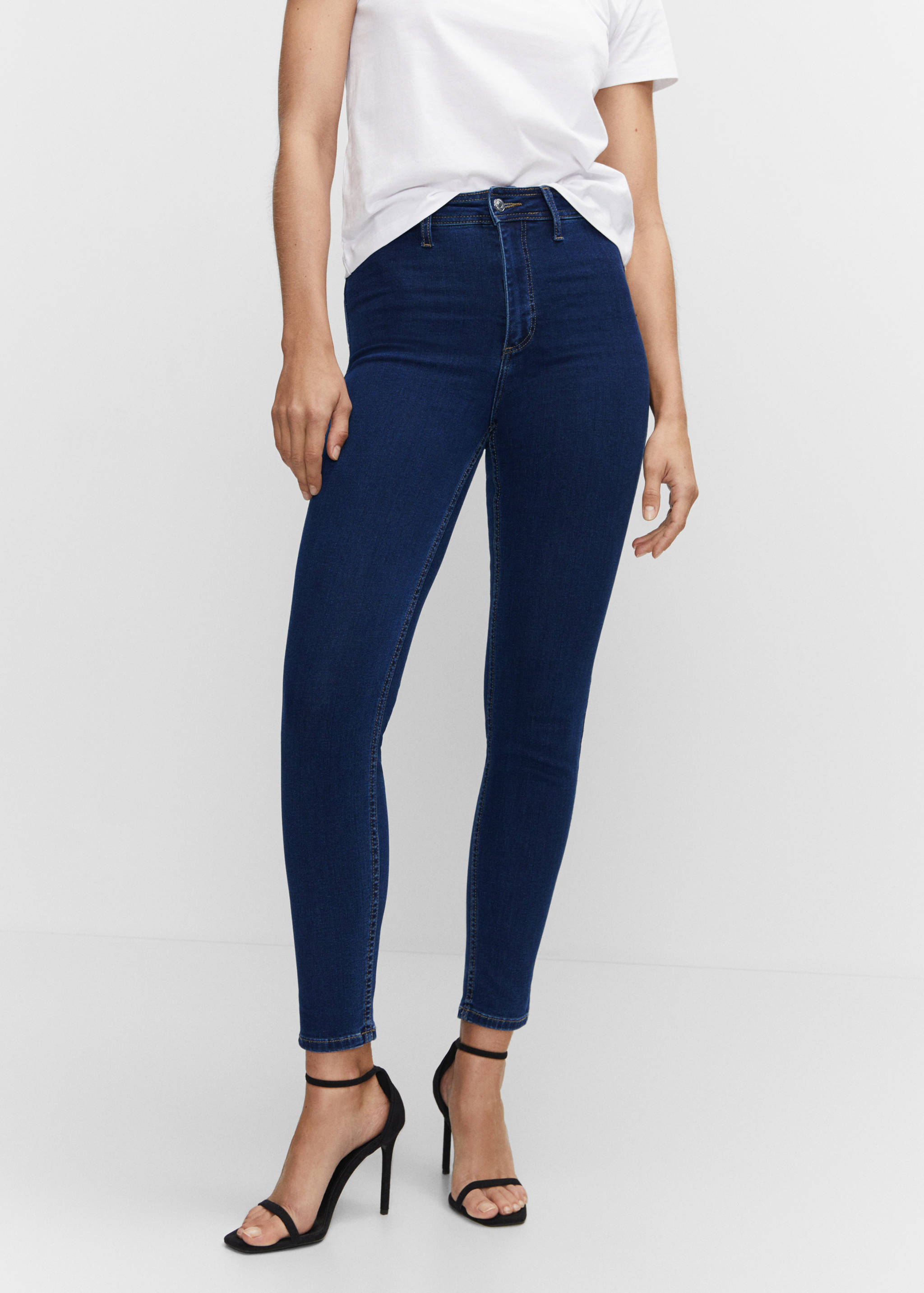 Jeggings algodón tiro alto - Plano medio