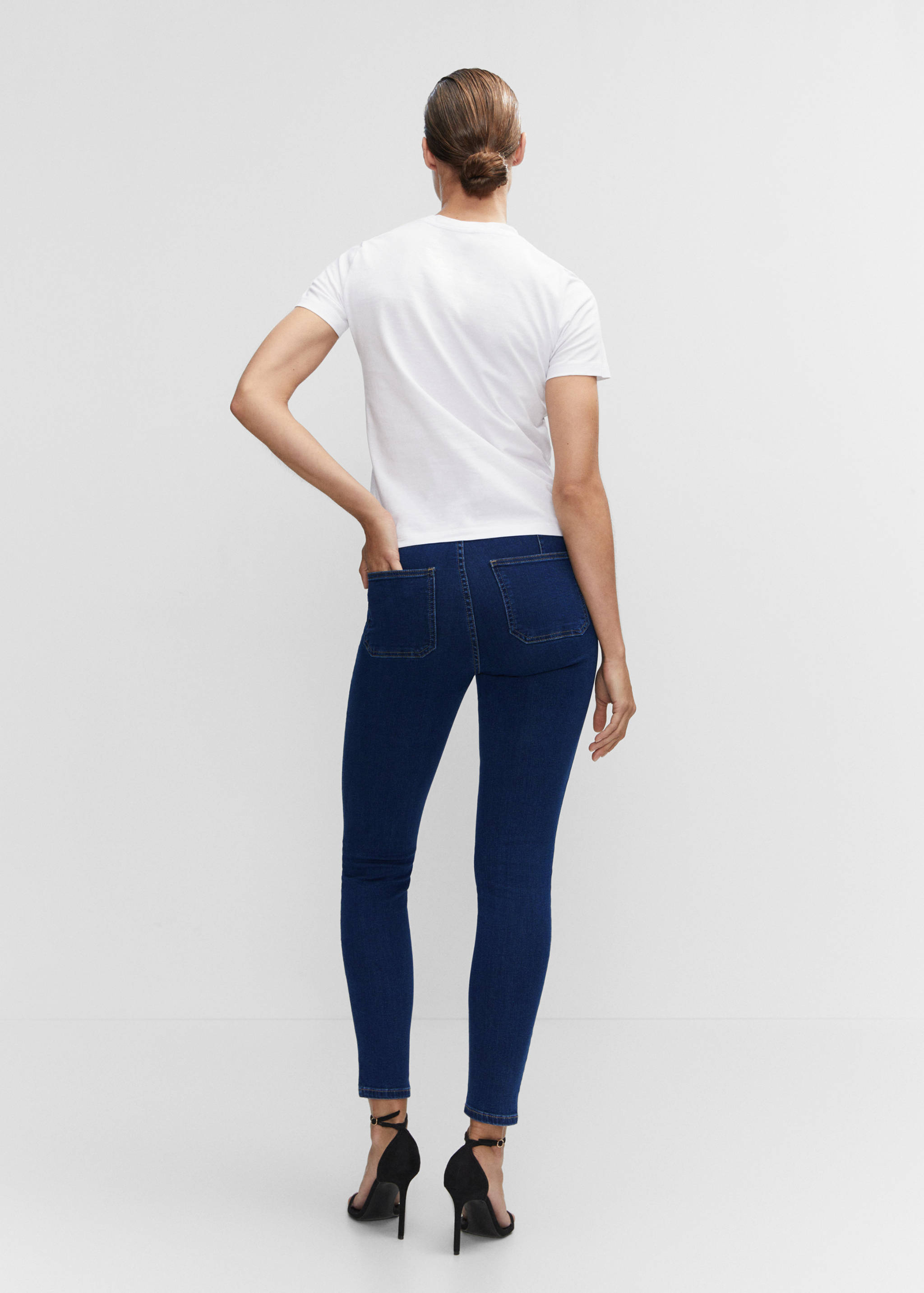 Jeggings algodón tiro alto - Reverso del artículo