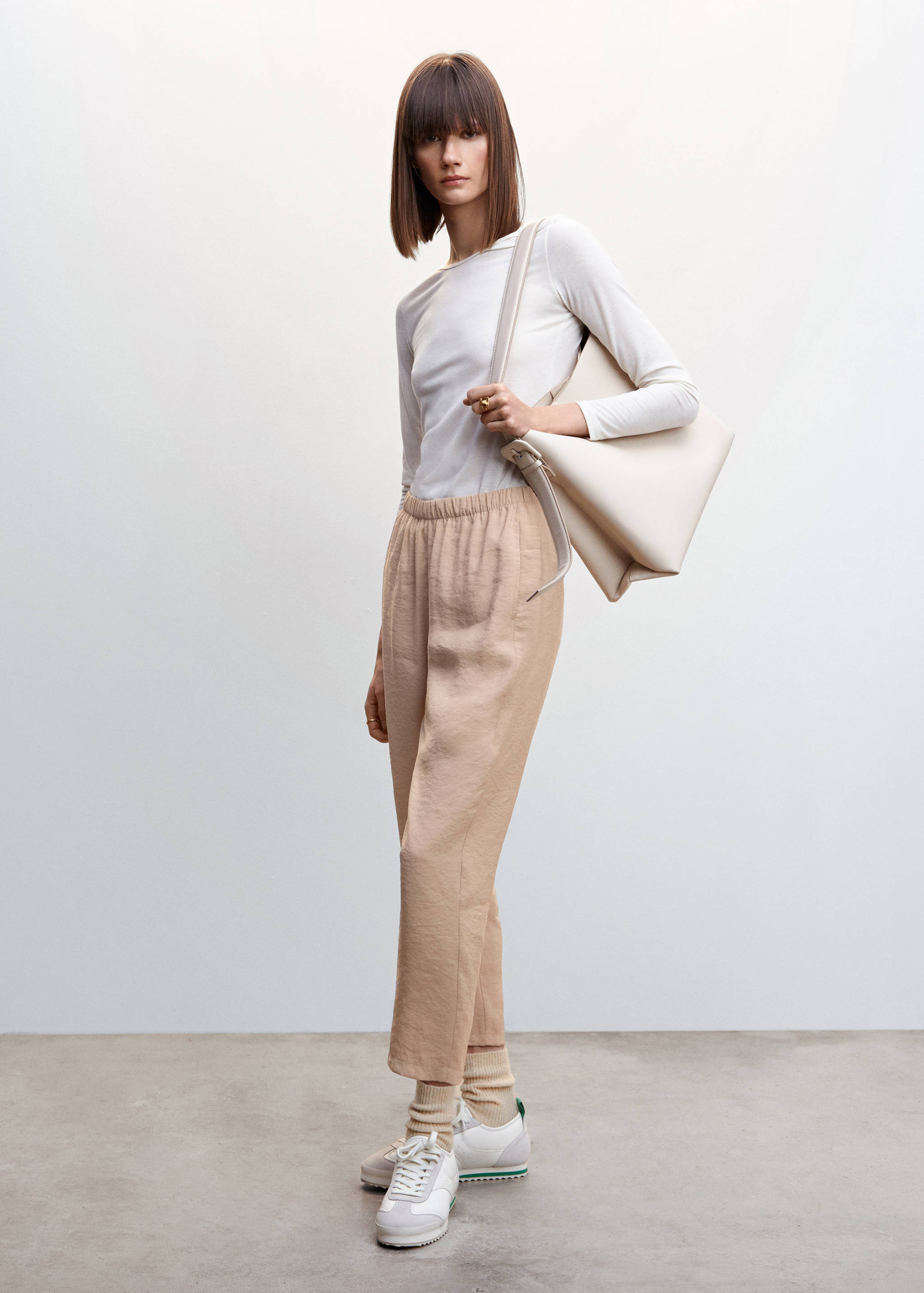 Pantalon modal taille élastique - Plan général