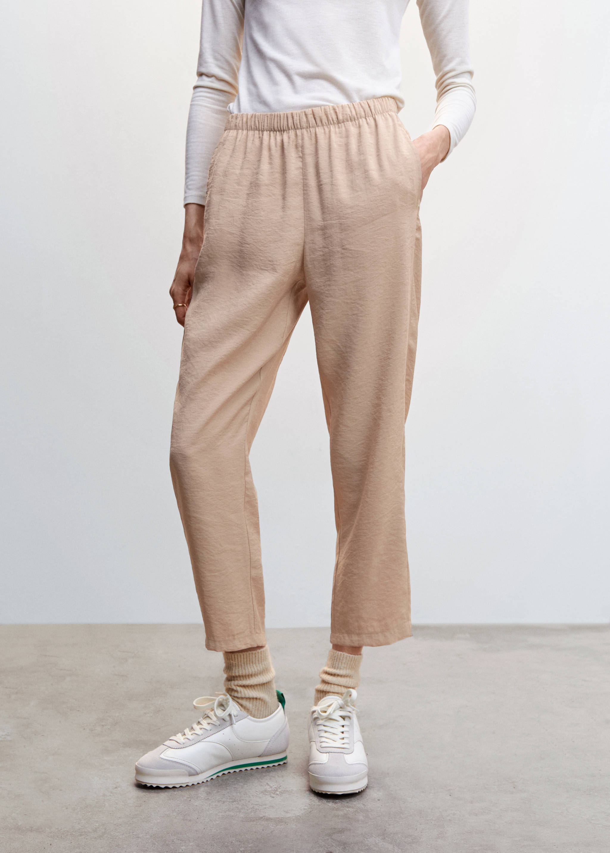 Pantalon modal taille élastique - Plan moyen