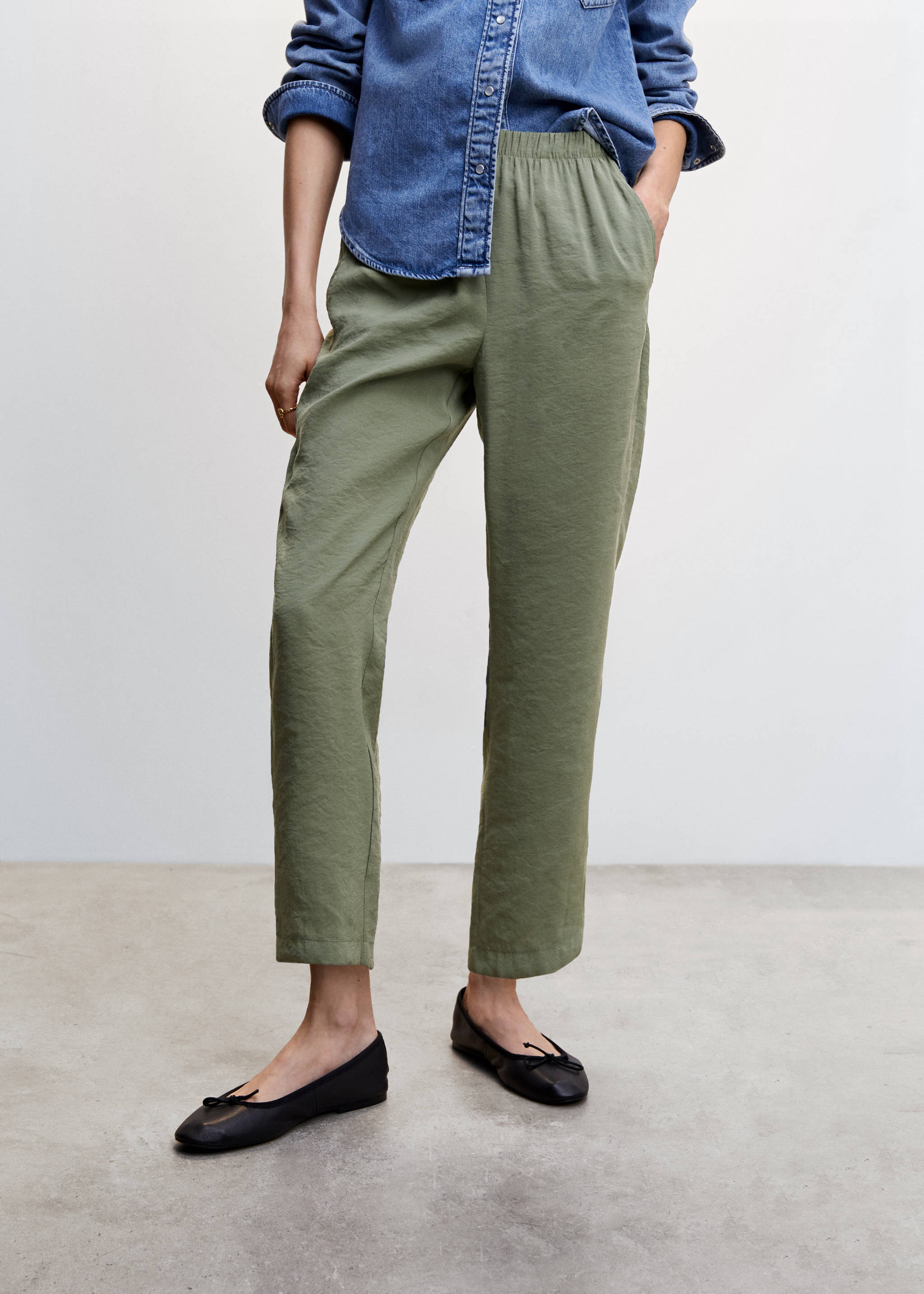 Pantalon modal taille élastique - Plan moyen