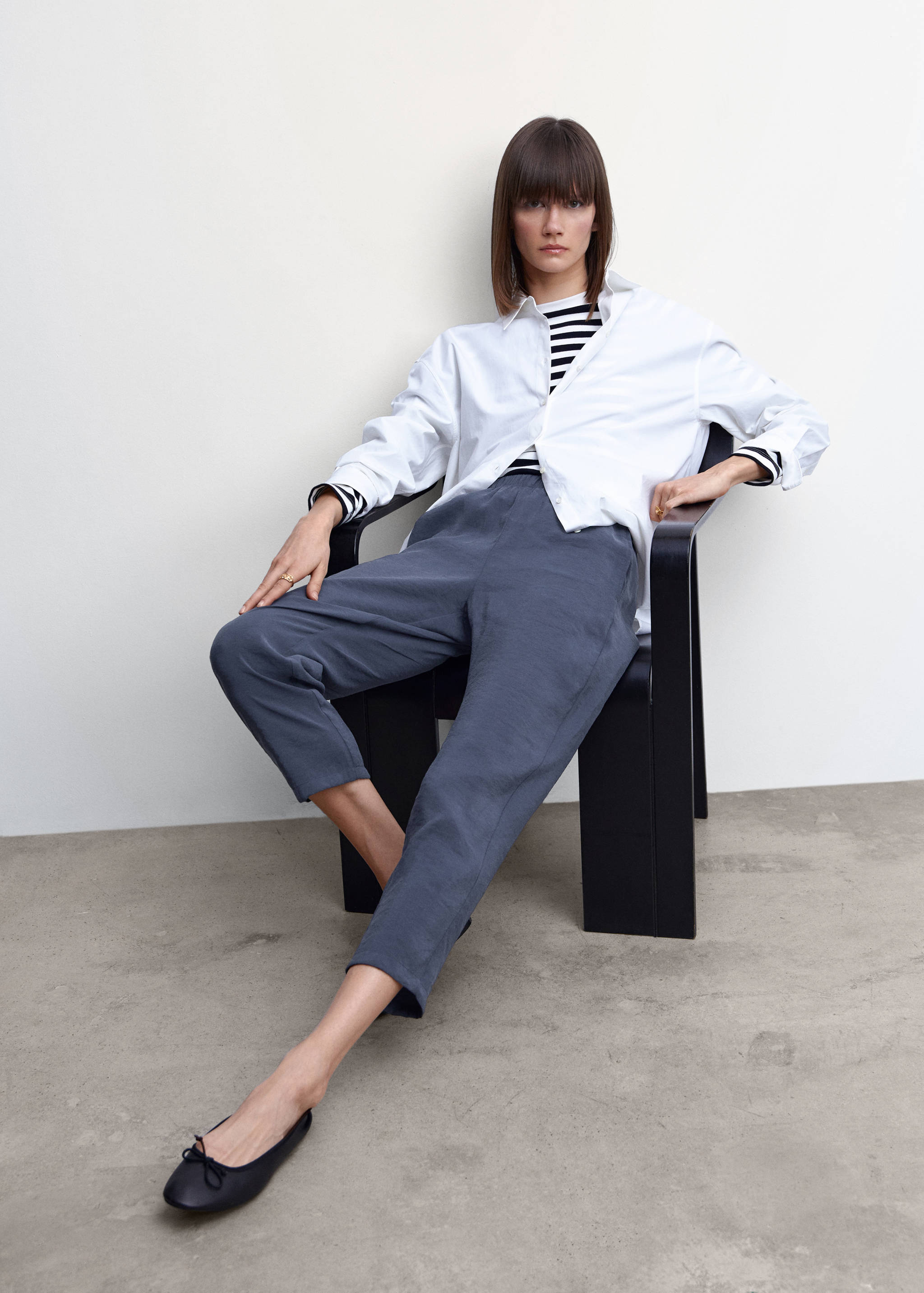 Брюки из модала с эластичным поясом - Деталь изделия 2