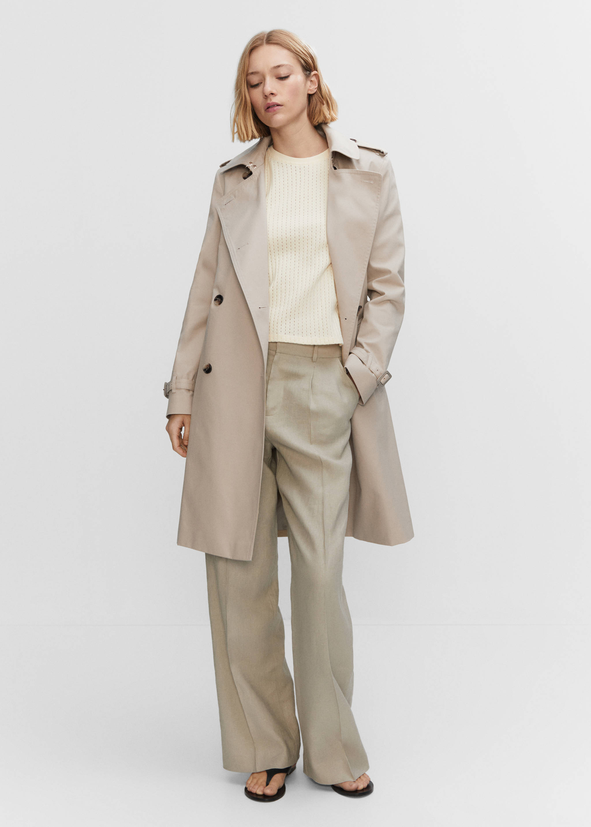 Classic trench coat with belt - General plane