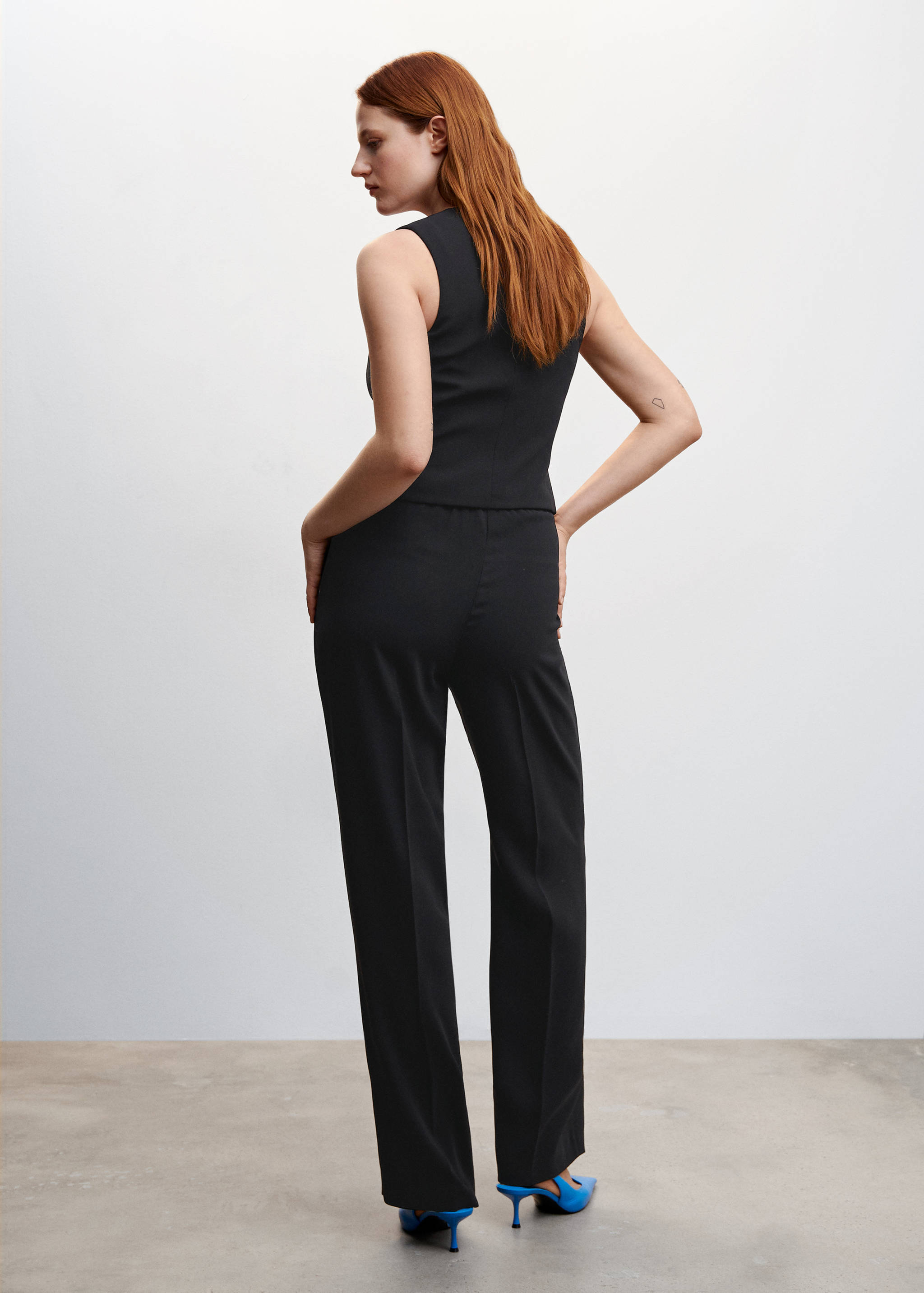 阔腿西装裤 - null