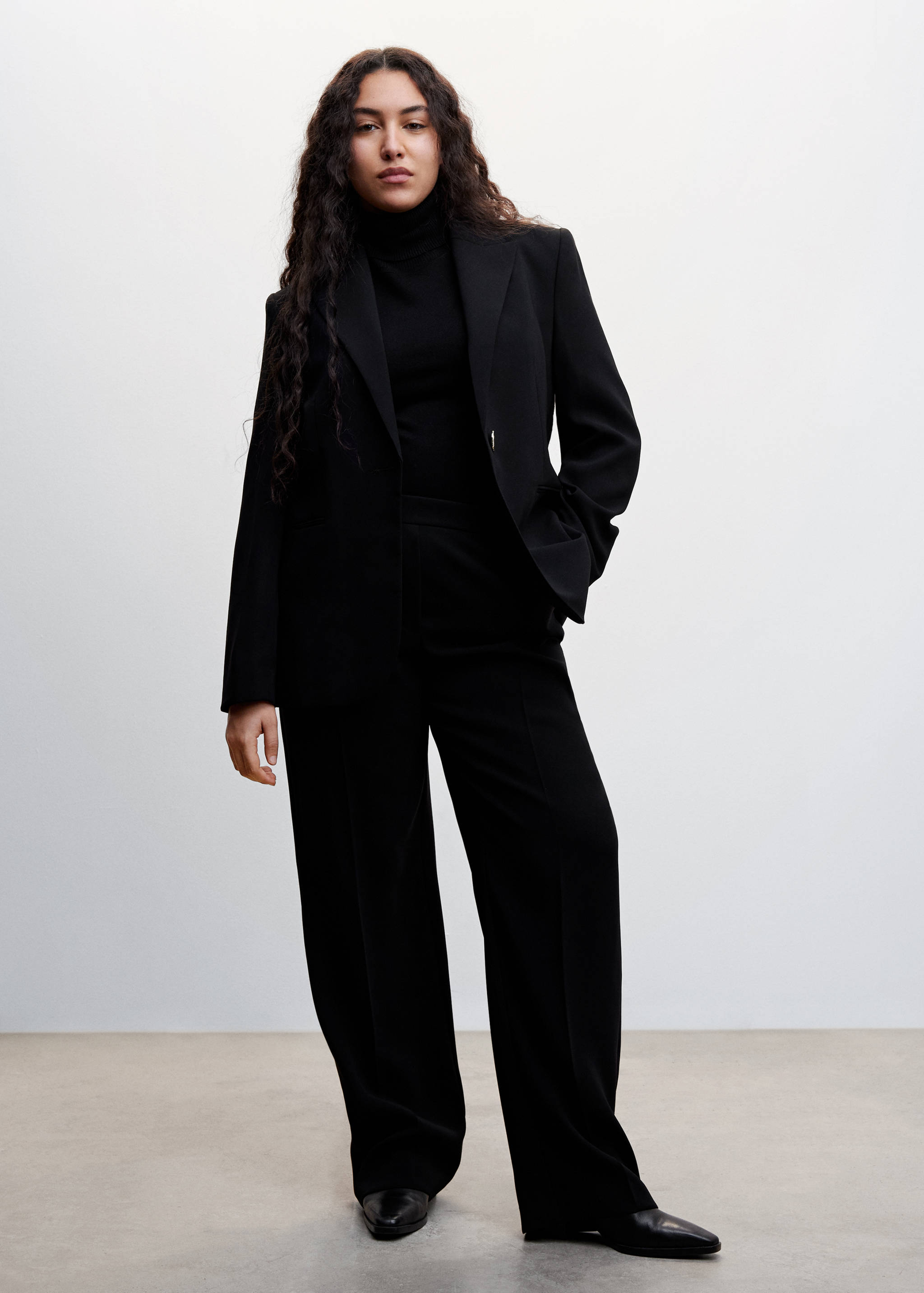 阔腿西装裤 - null