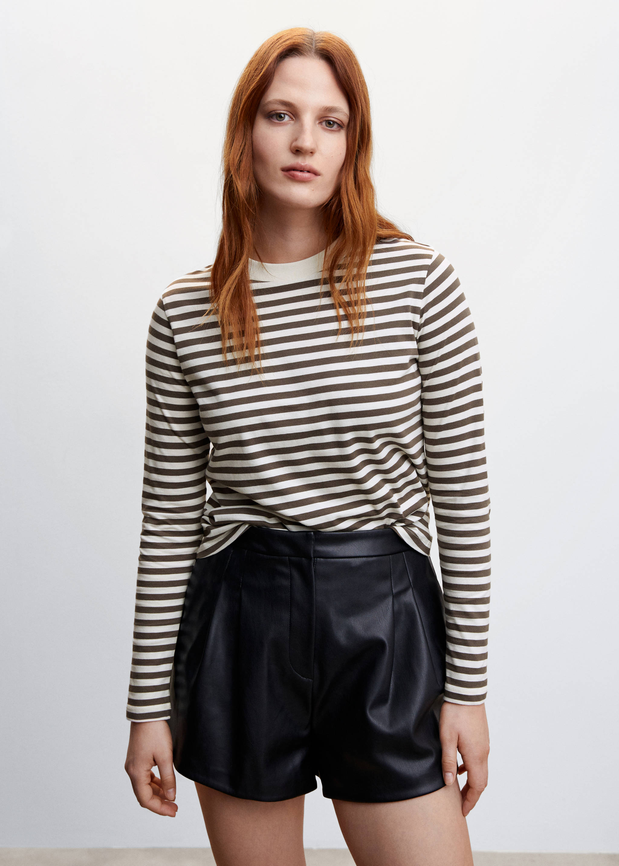 Striped 100% cotton t-shirt - Medium plane