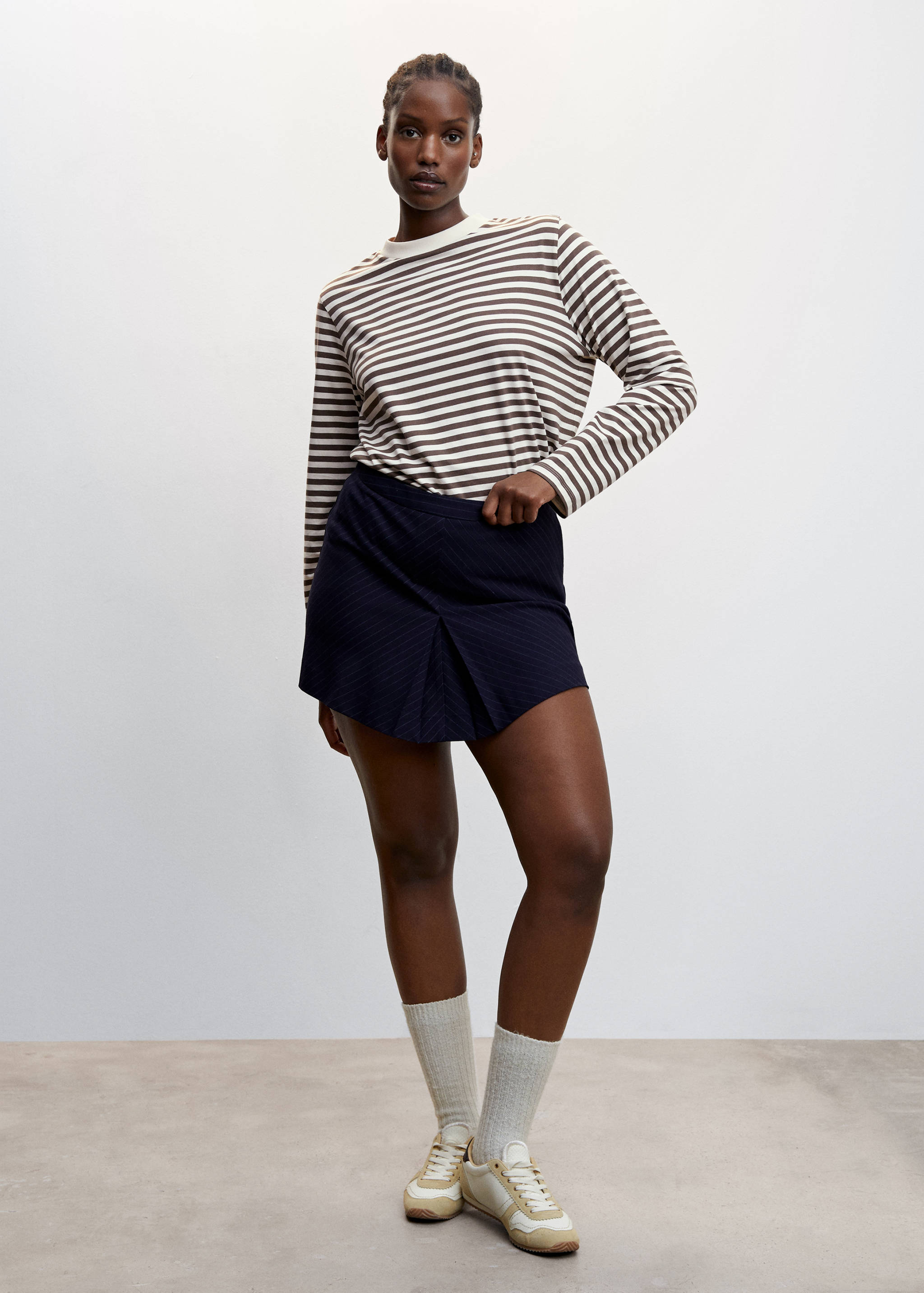 Striped 100% cotton t-shirt - Details of the article 3