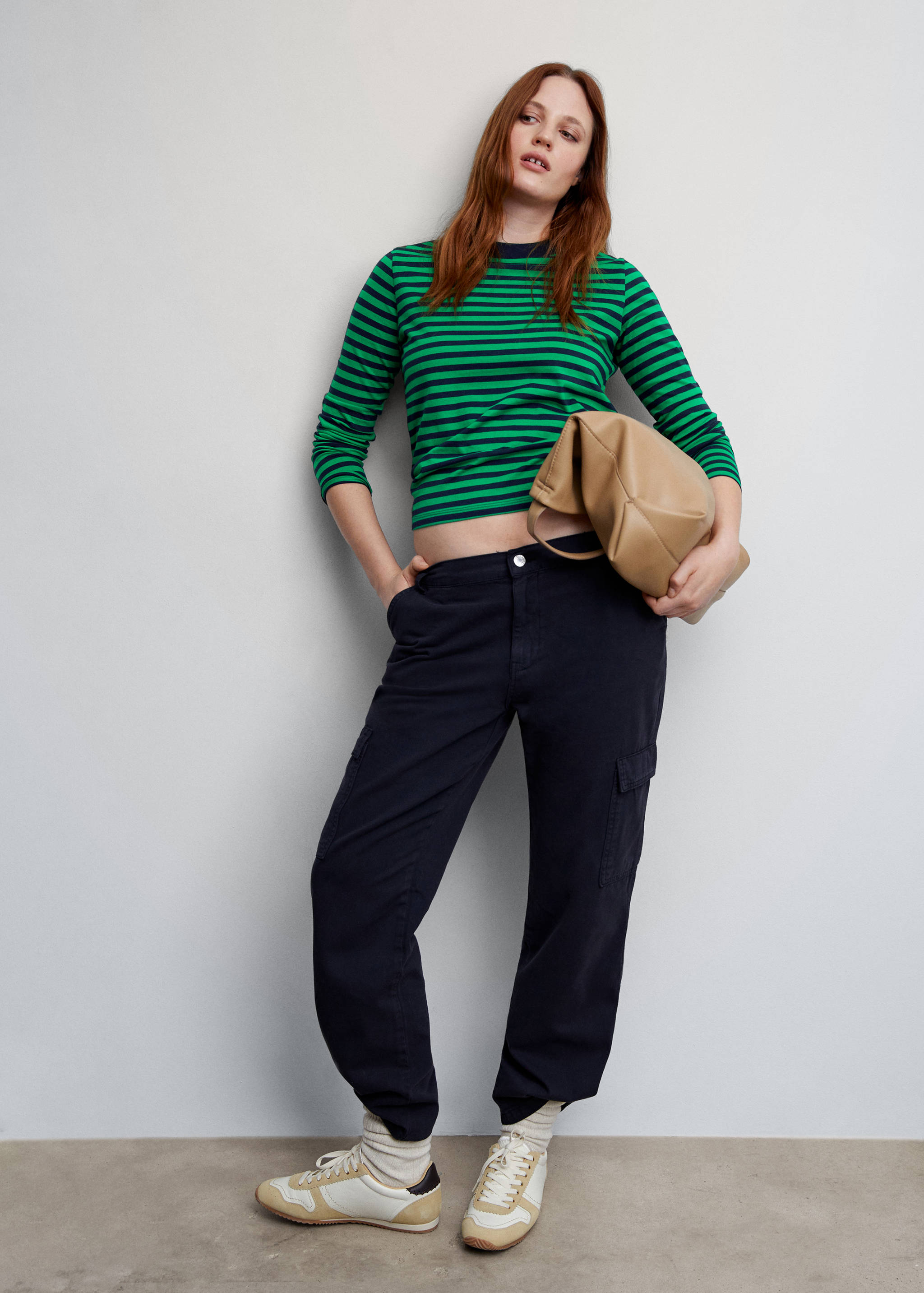 Striped 100% cotton t-shirt - Details of the article 1