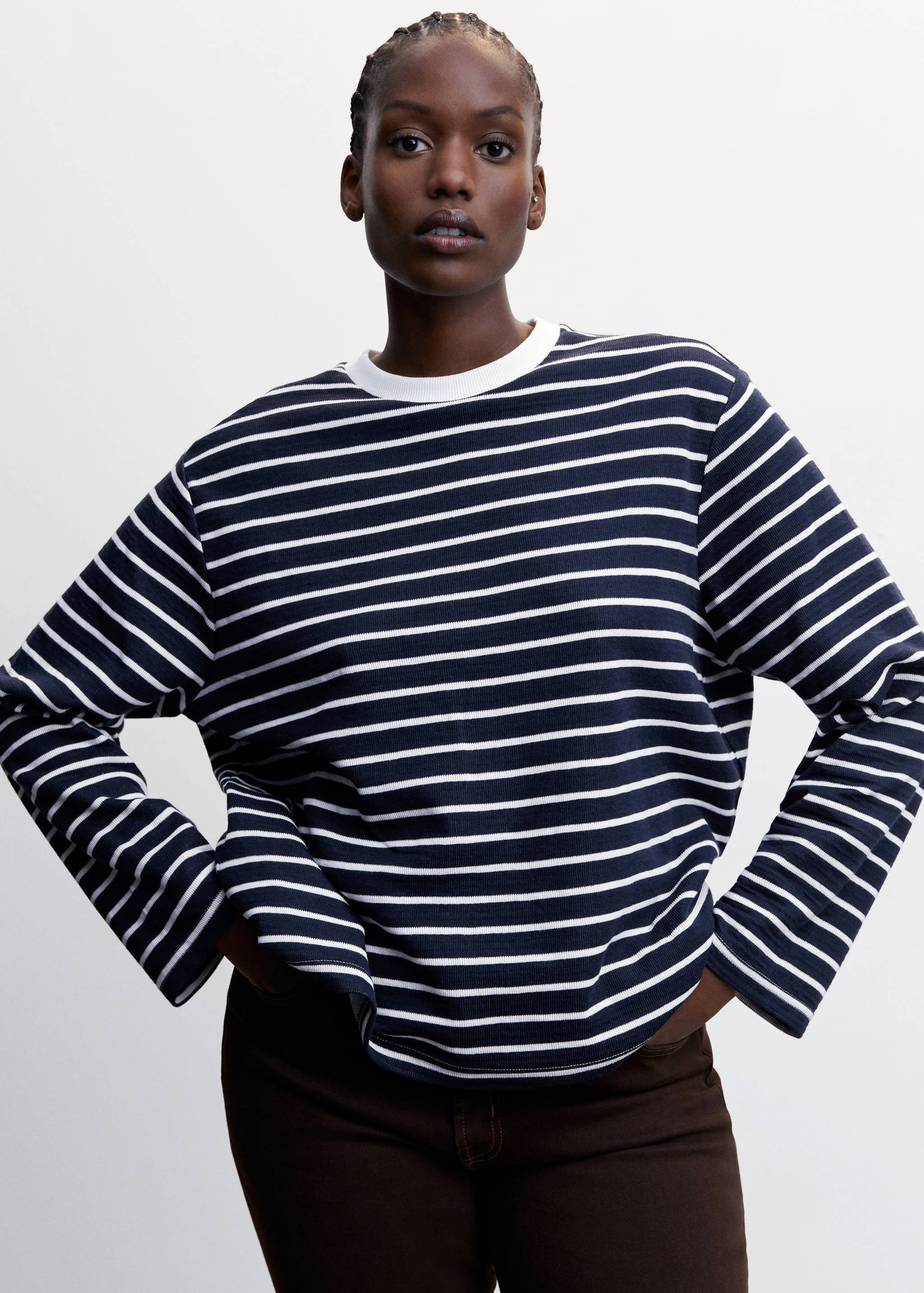 T-shirt coton à rayures - Détail de l'article 5