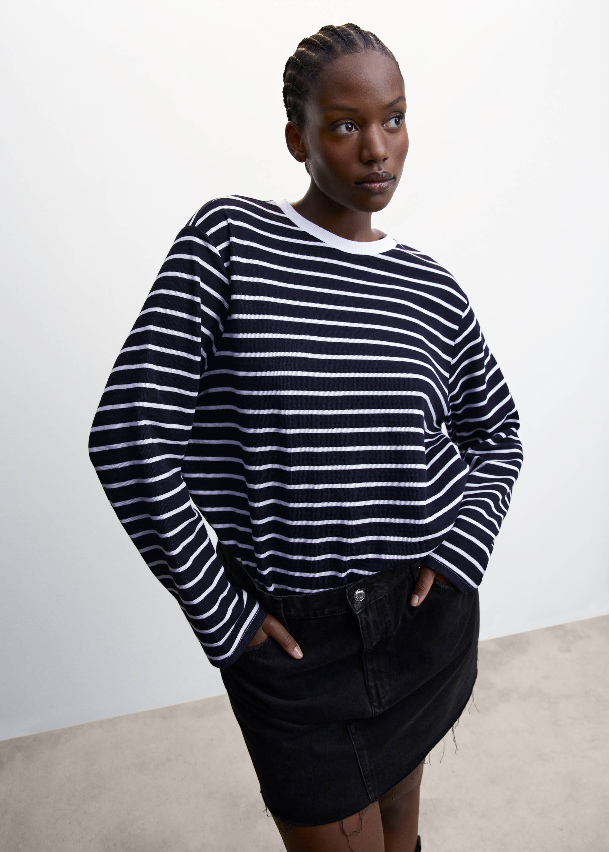 T-shirt coton à rayures - Détail de l'article 5