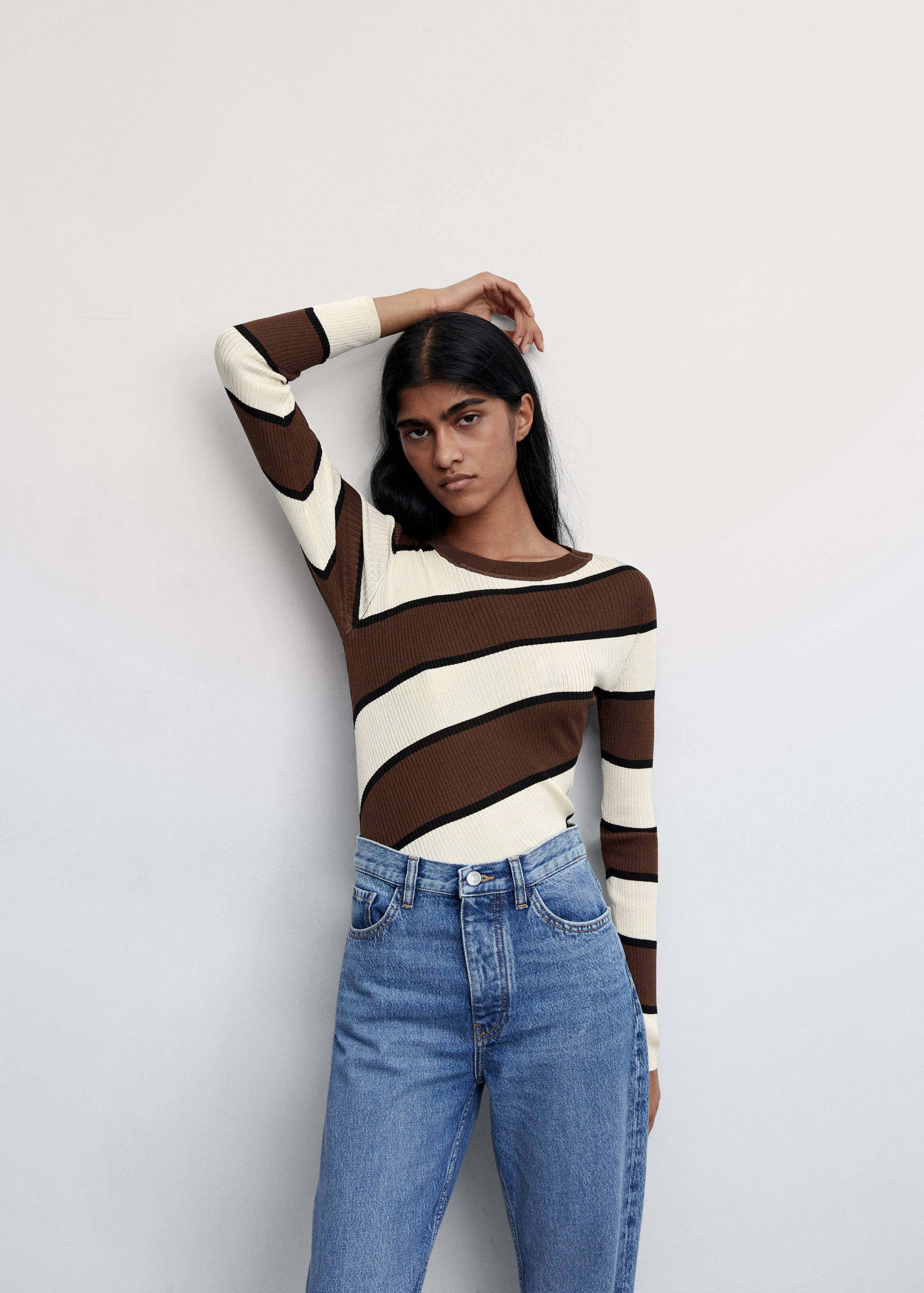 Striped rib sweater - Details of the article 2