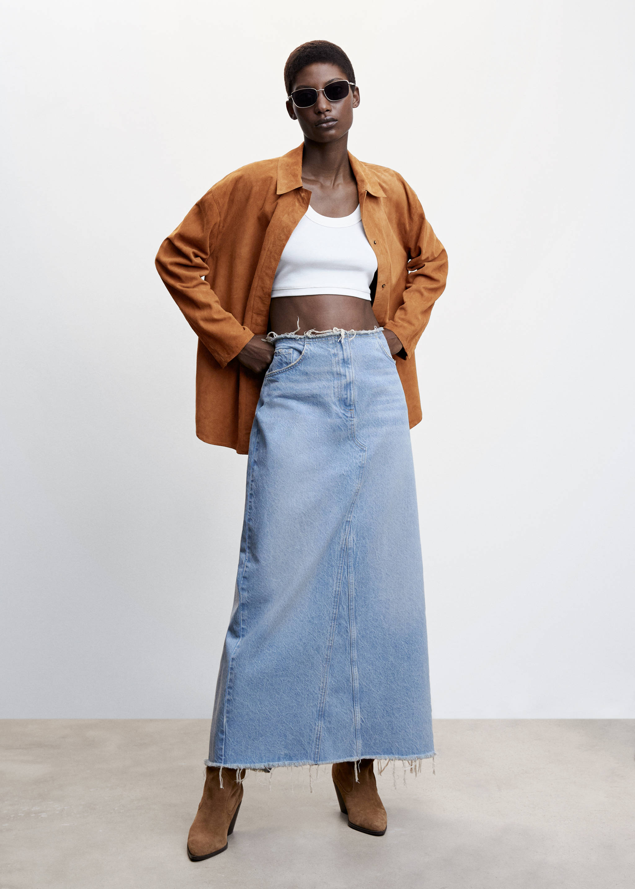 Suede leather shirt - General plane