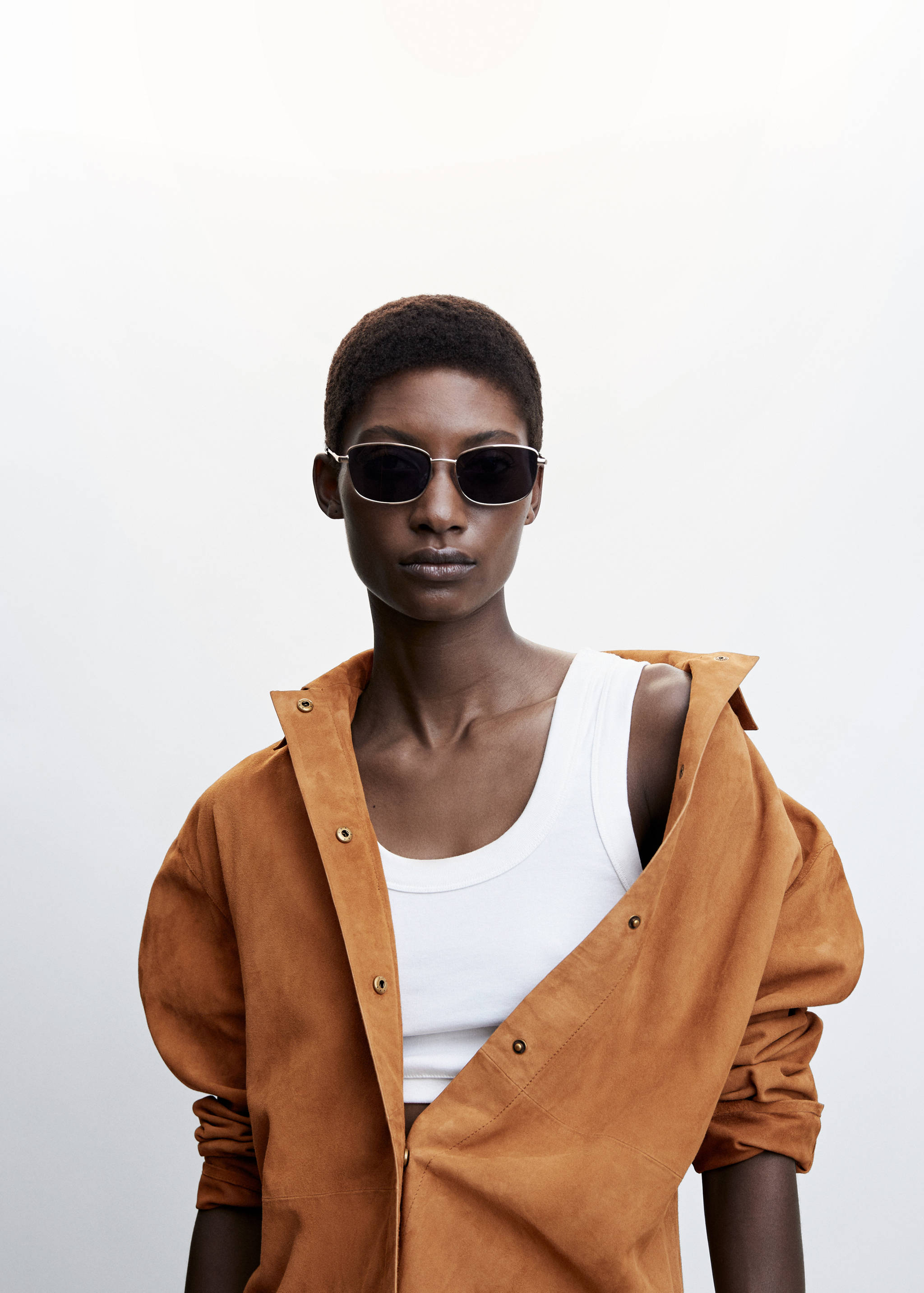 Suede leather shirt - Medium plane