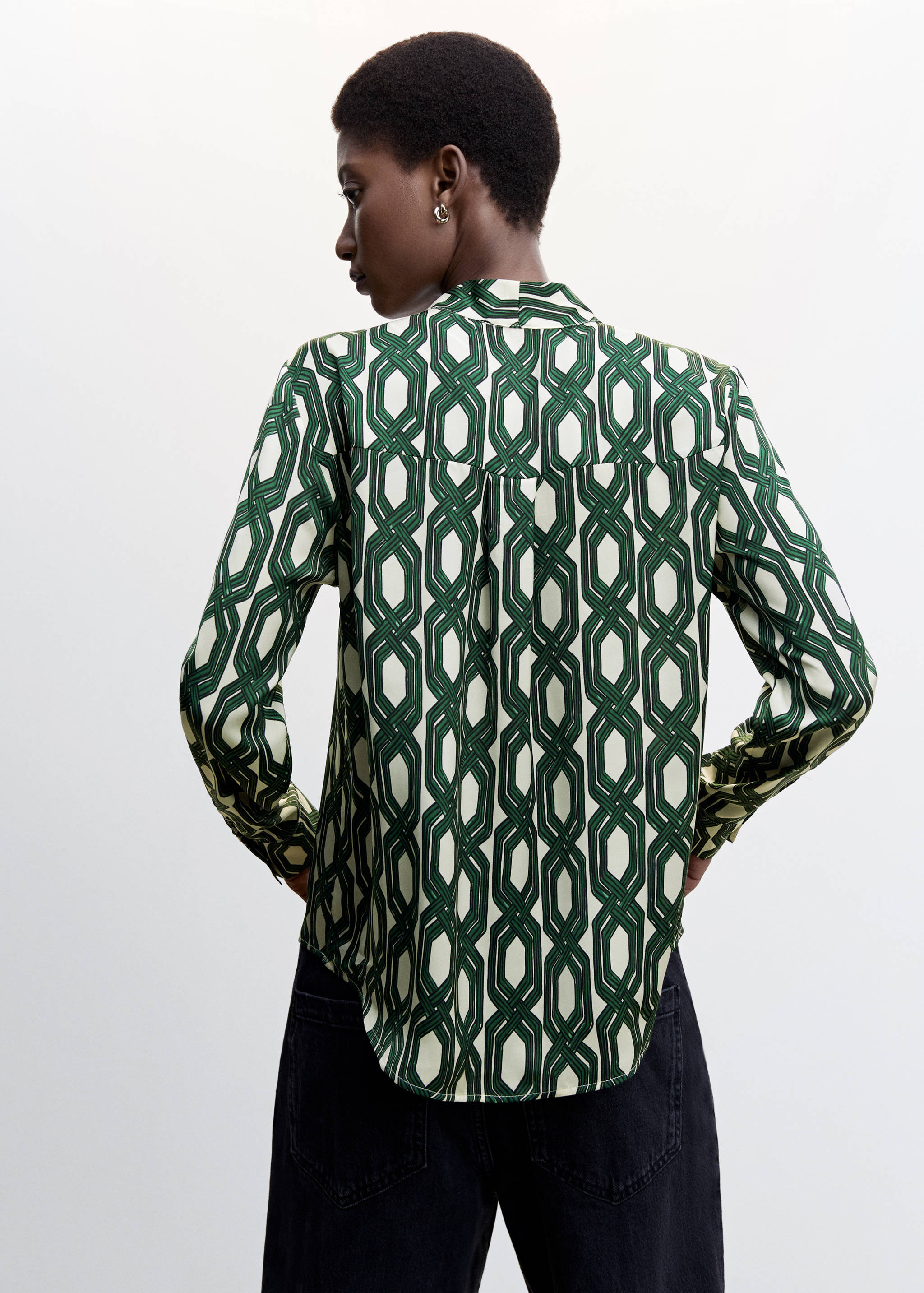 Geometric-print blouse - Reverse of the article