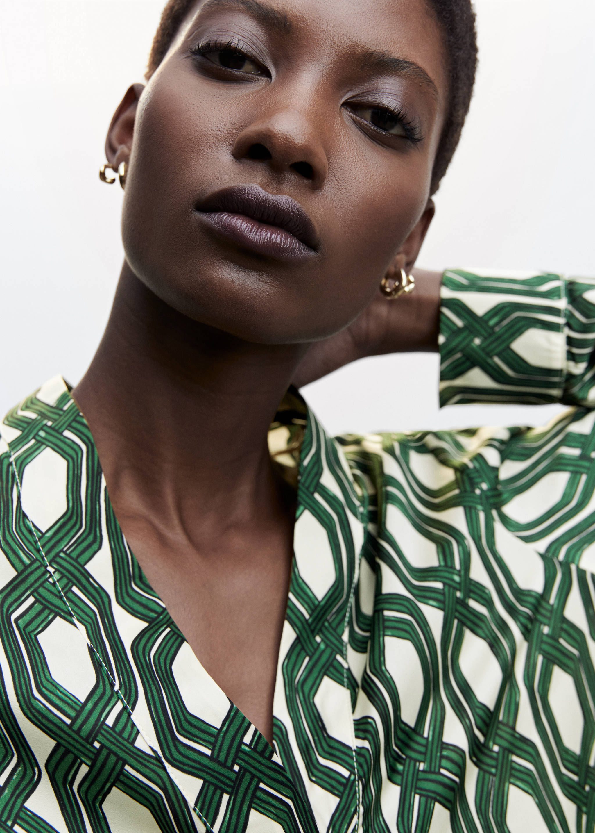 Geometric-print blouse - Details of the article 1