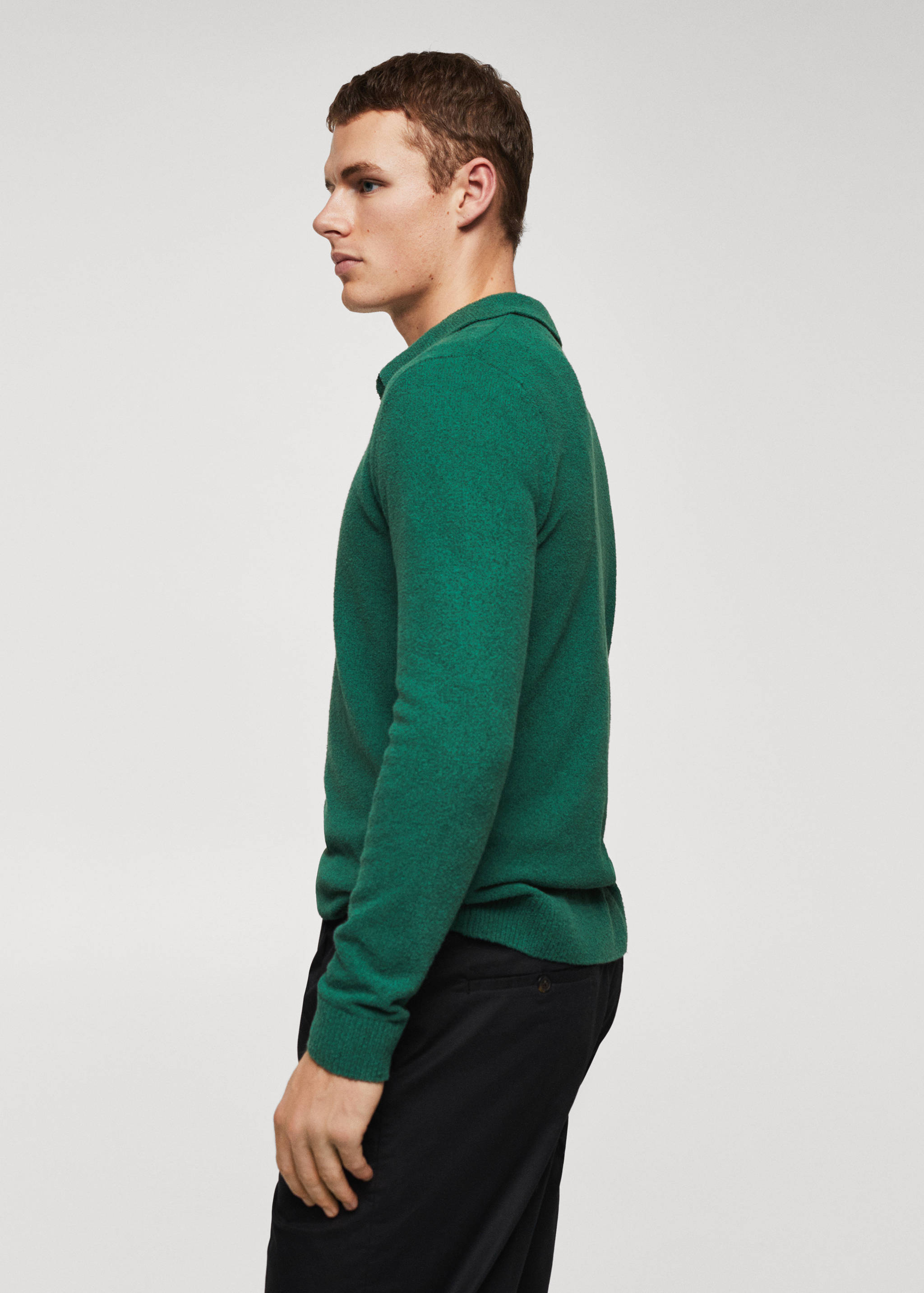 Cotton towel texture polo shirt - Details of the article 6