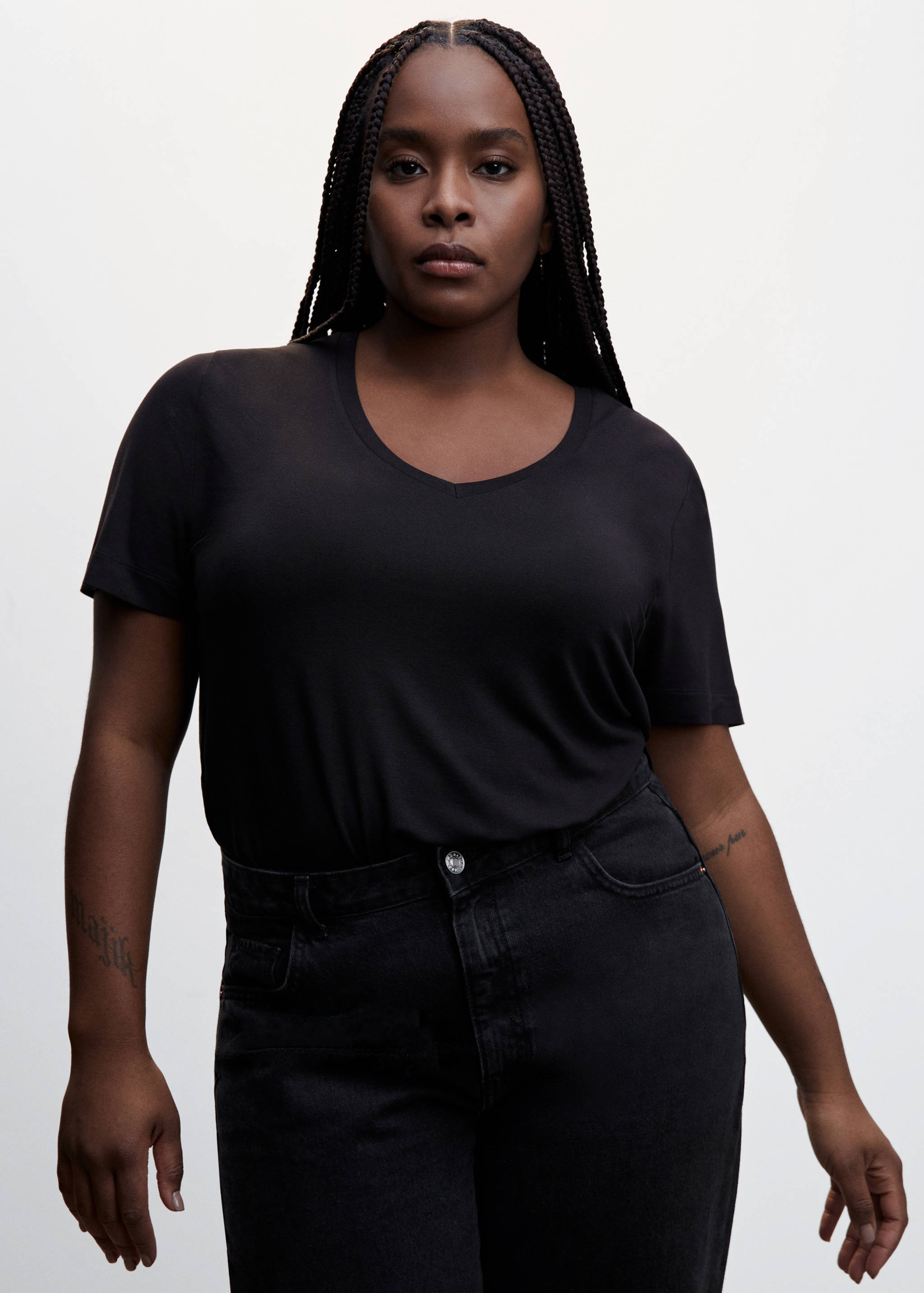 T-shirt fluide col V - Détail de l'article 5