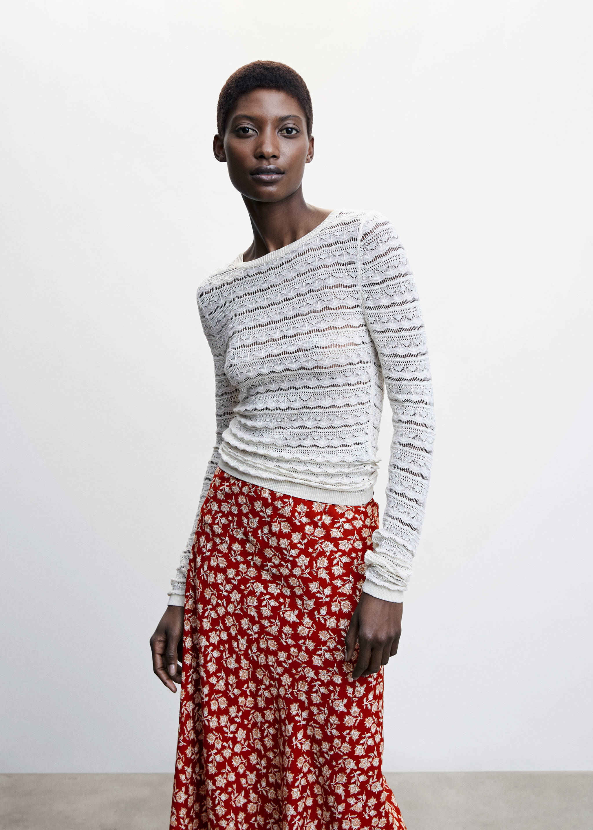 Flowers midi skirt - Details of the article 1