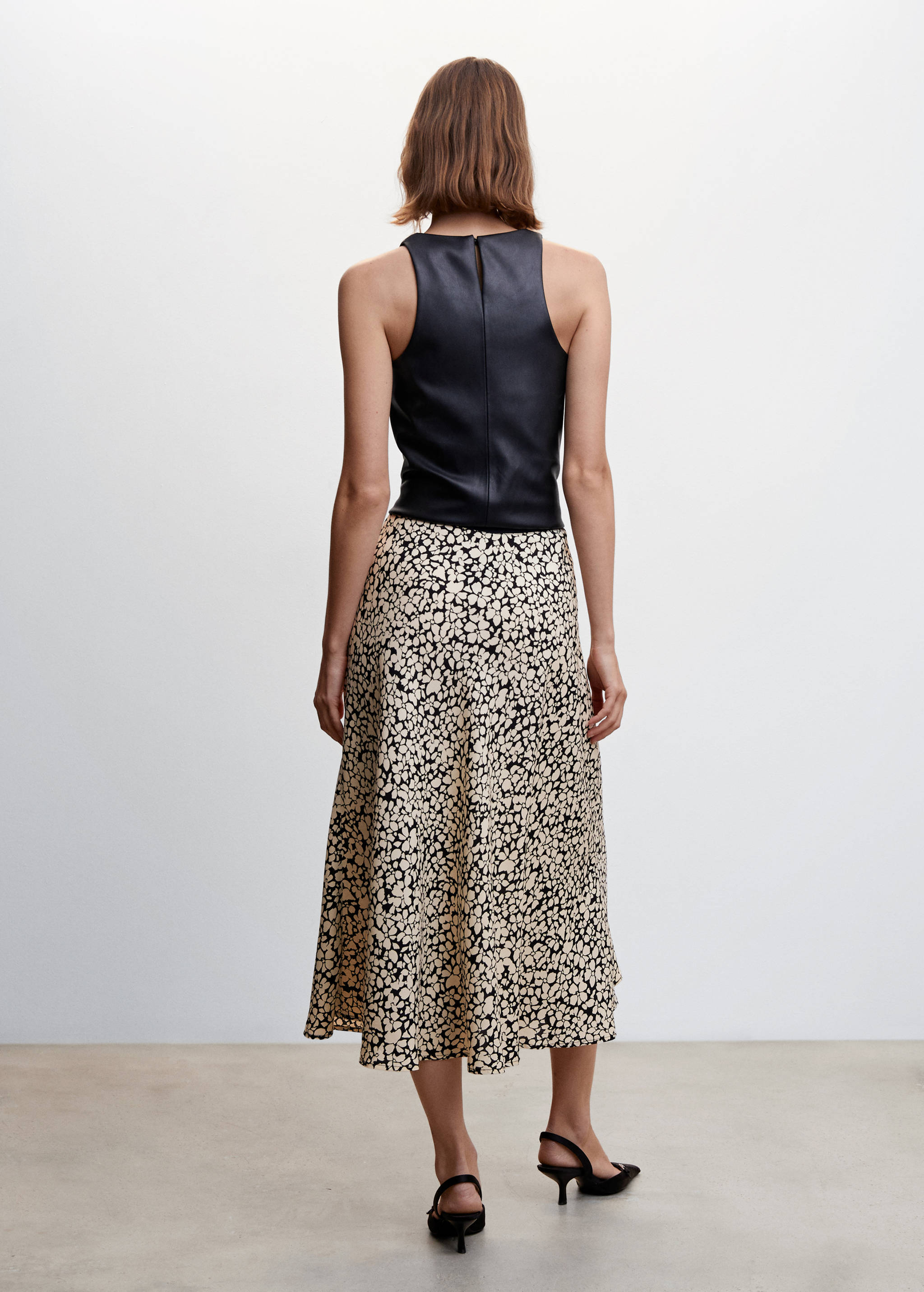Flowers midi skirt - Reverse of the article