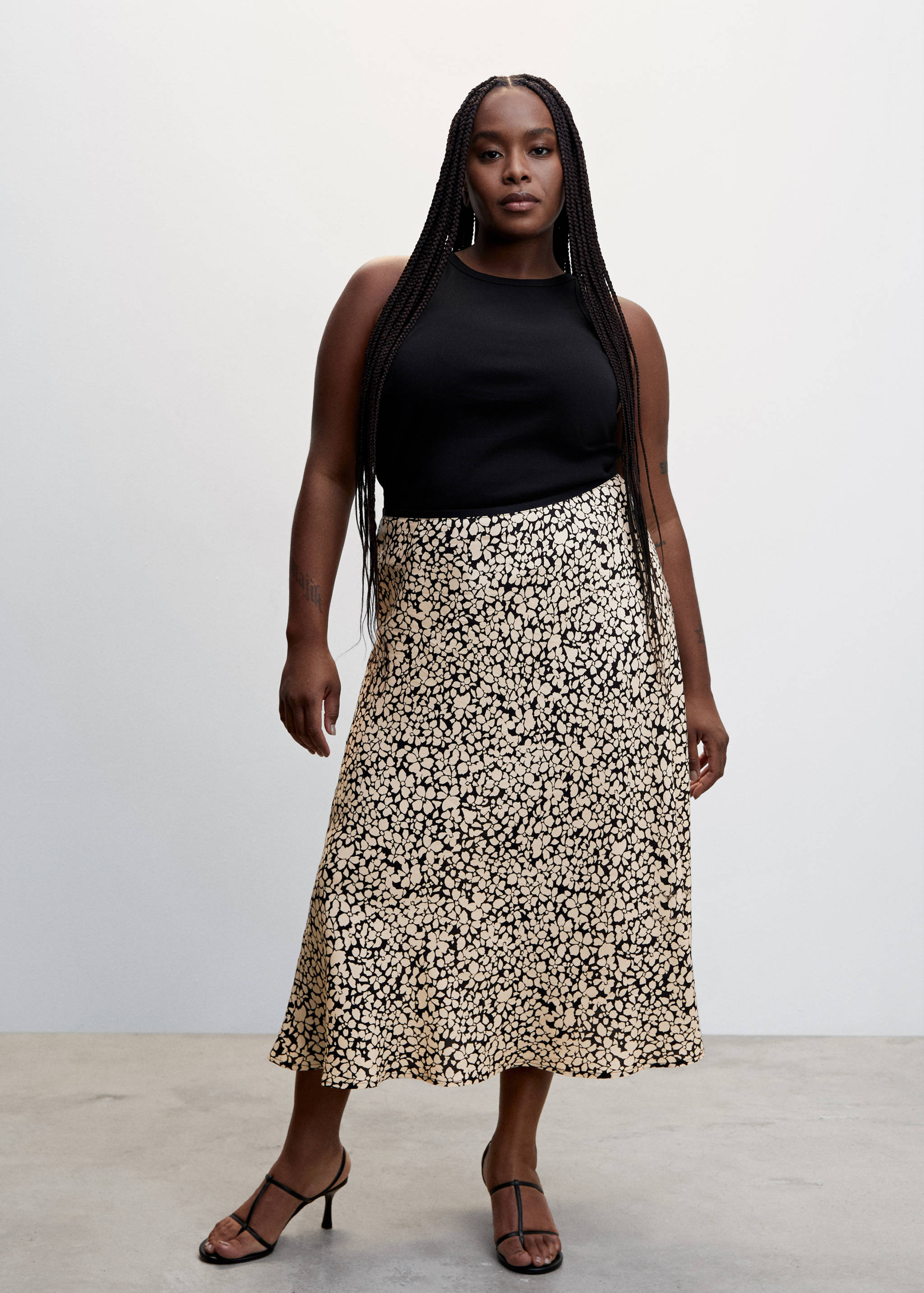 Flowers midi skirt - Details of the article 3
