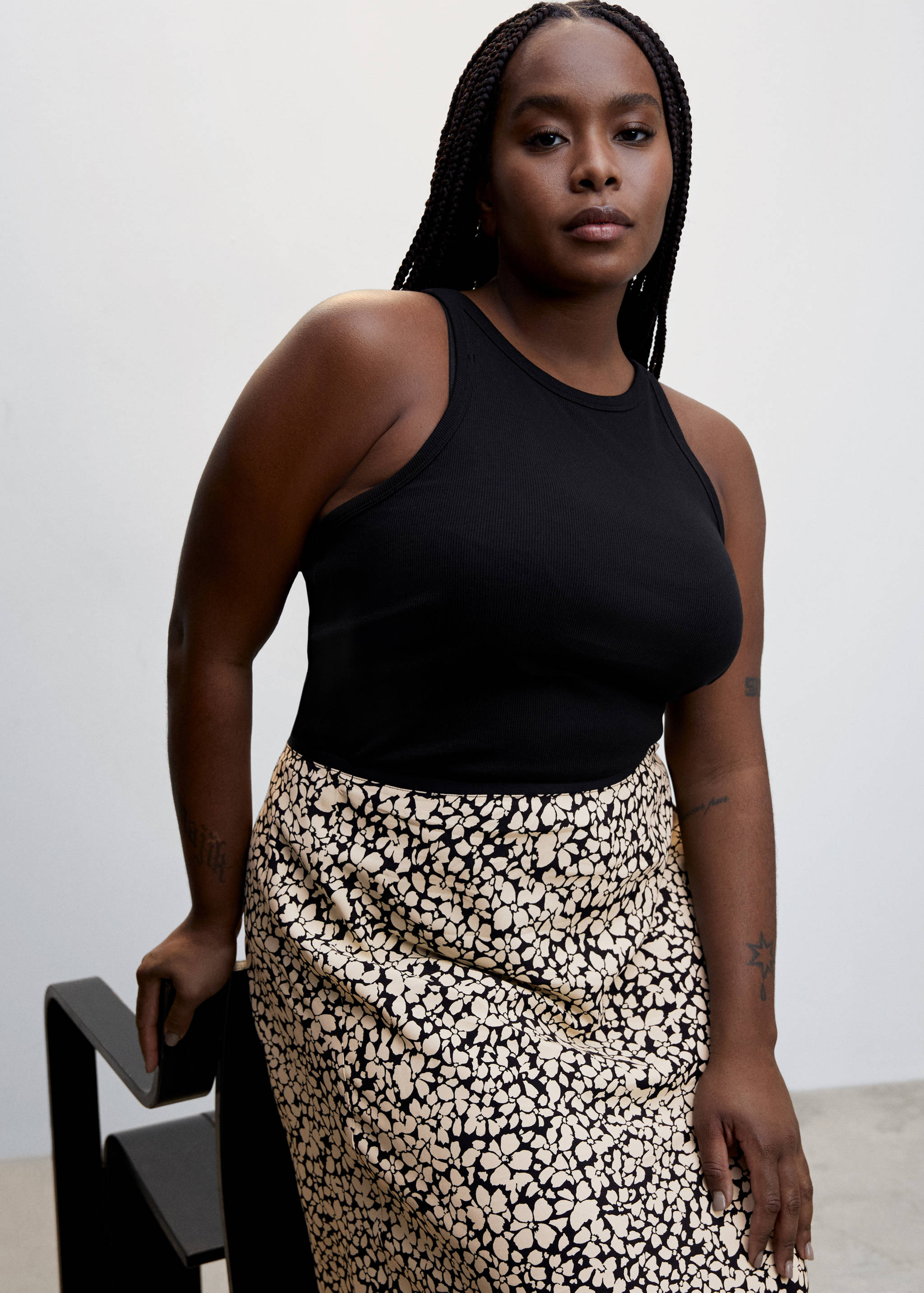 Flowers midi skirt - Details of the article 4