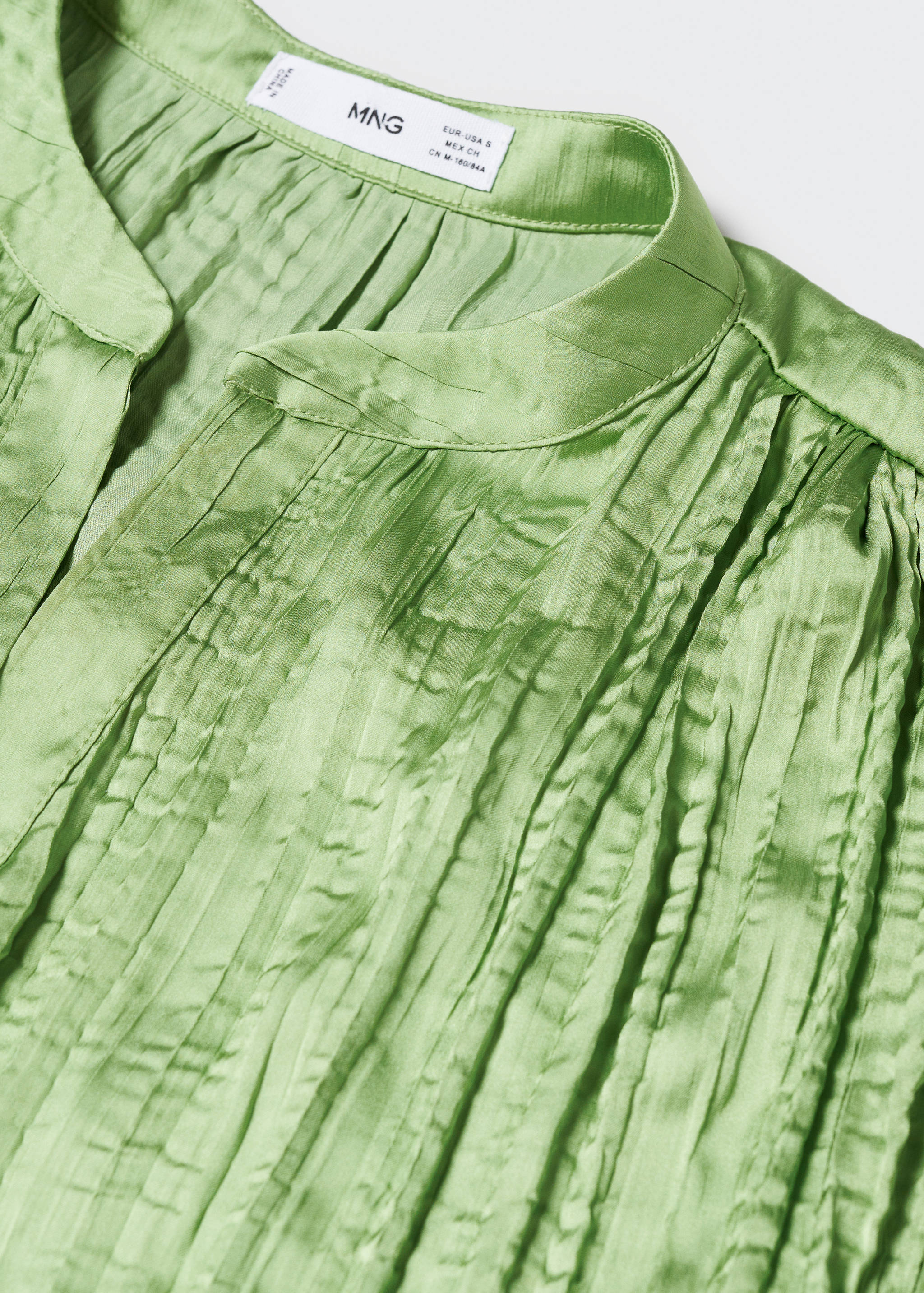 Satin pleated blouse - Details of the article 8