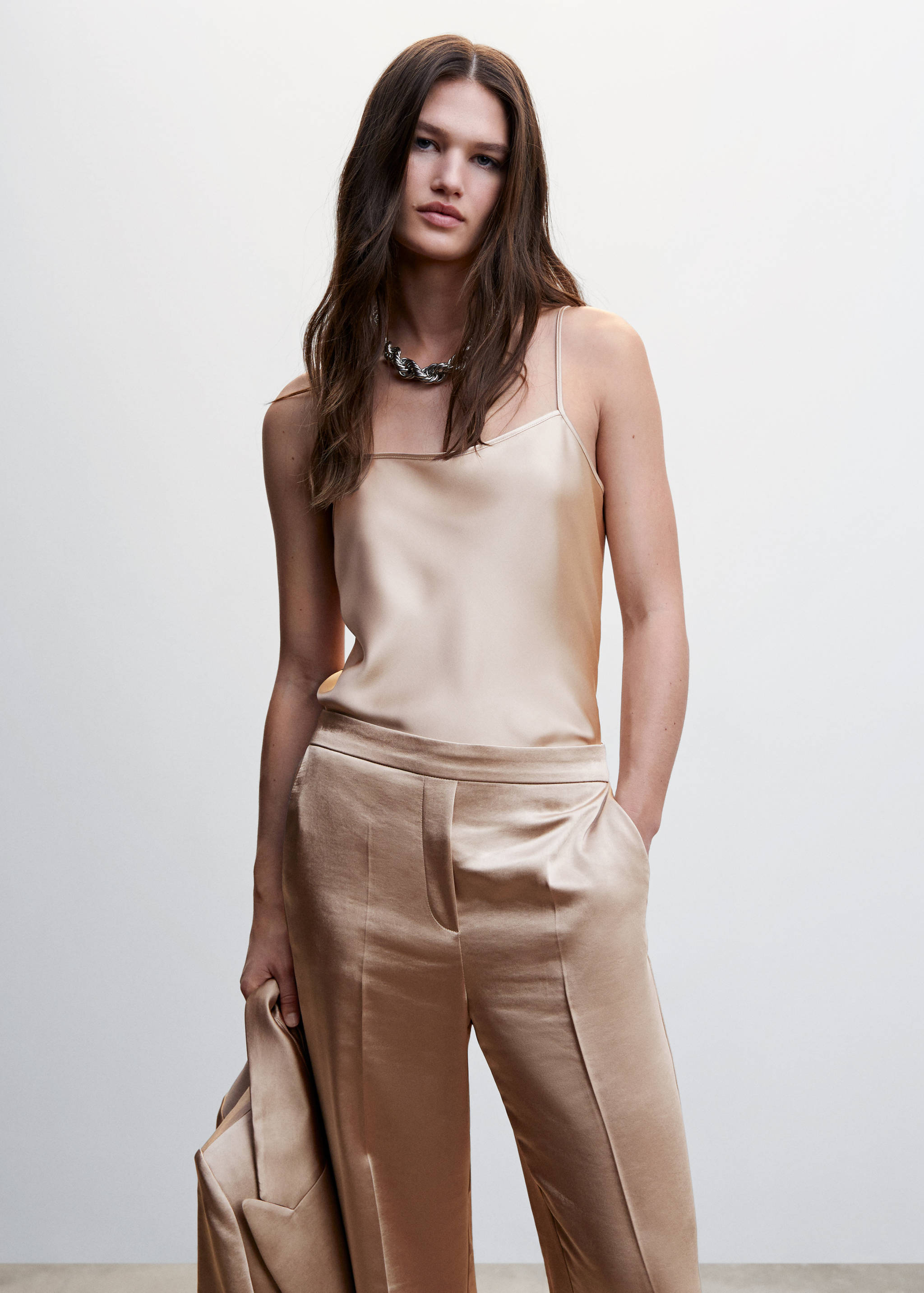 Satin lace top - Medium plane