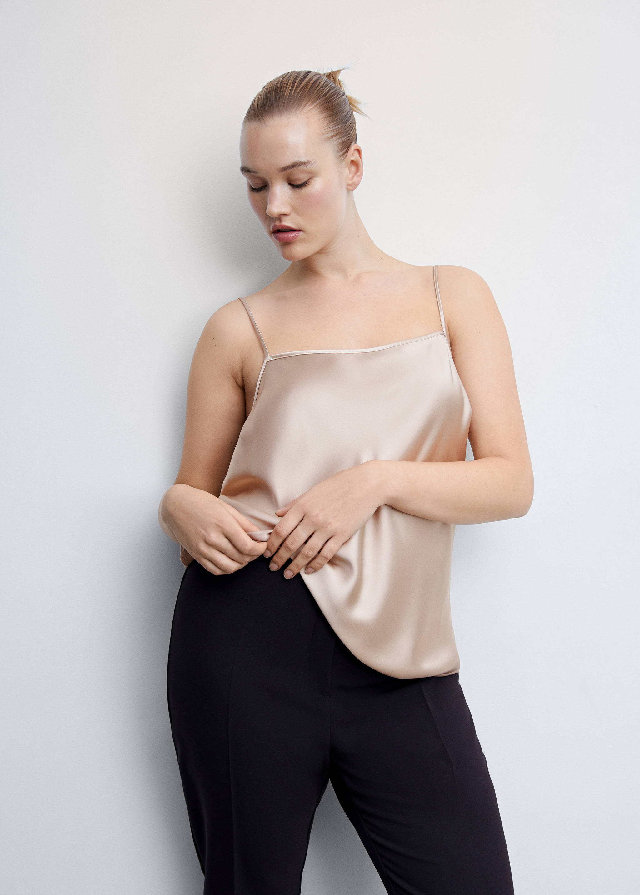 Satin lace top - Details of the article 5