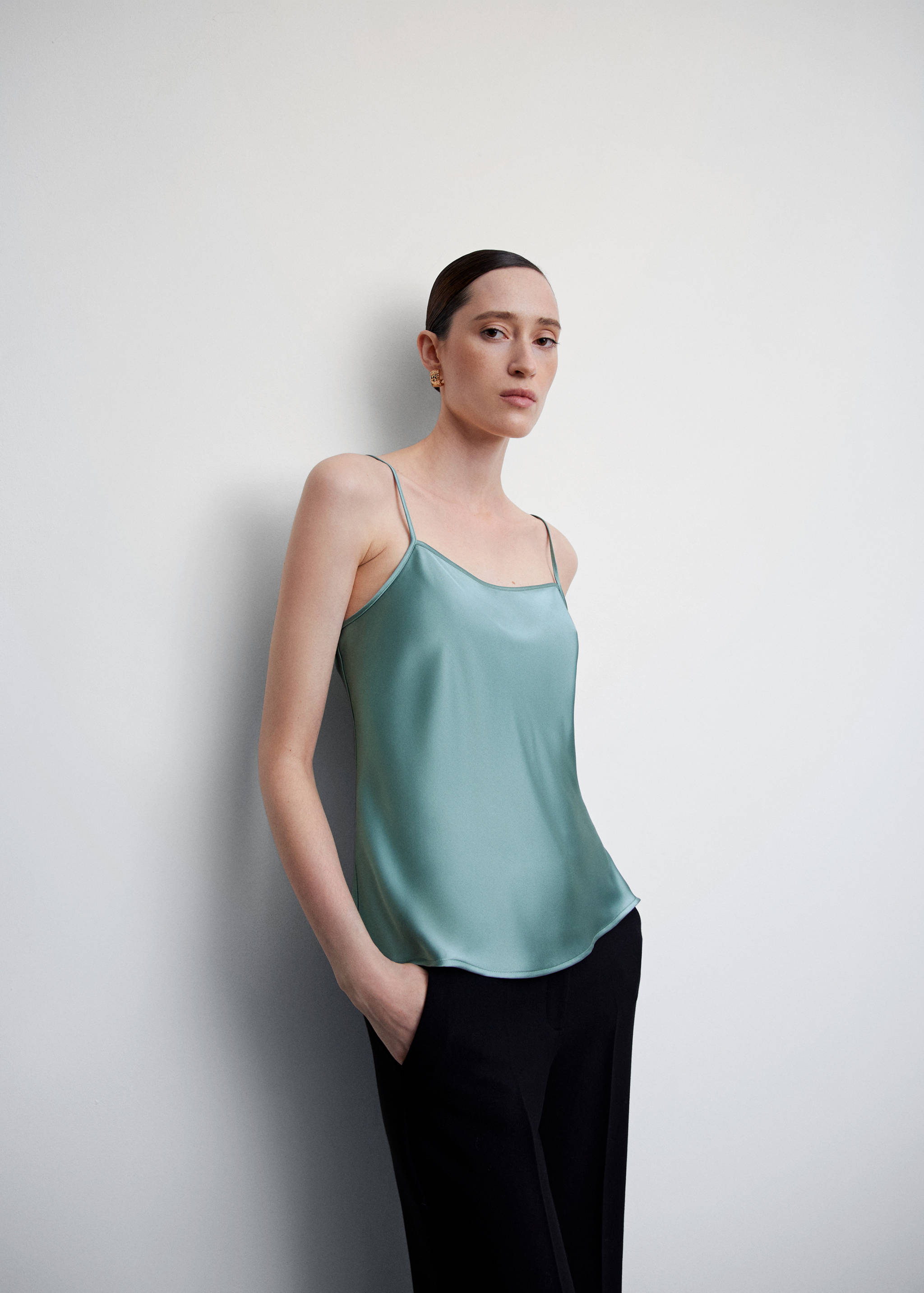 Satin lace top - Details of the article 2