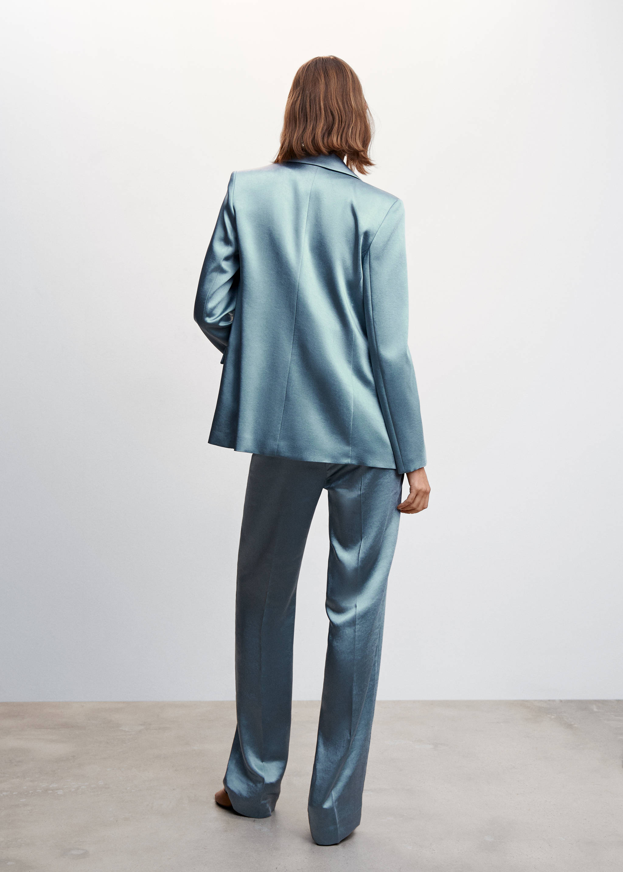 Pantalon satiné taille élastique - Verso de l’article