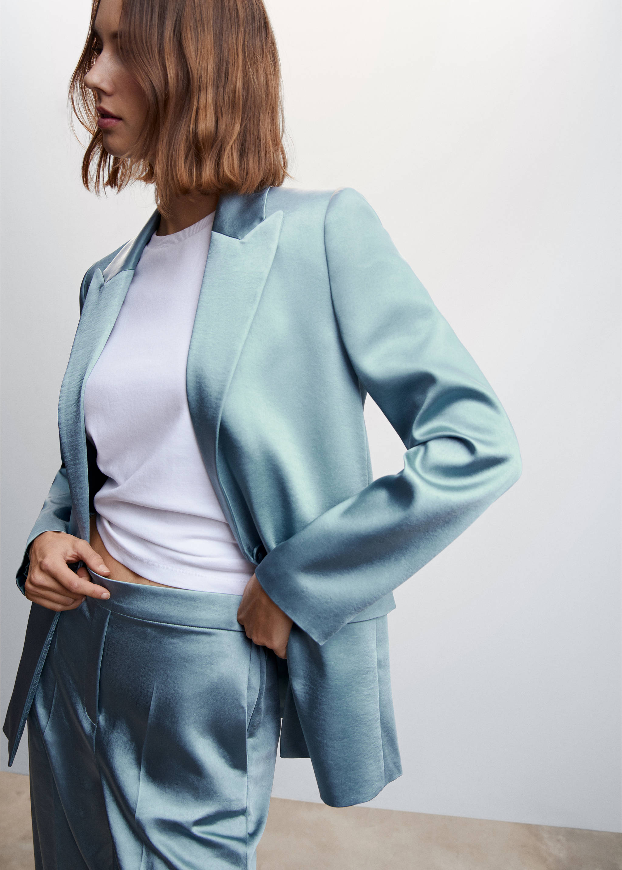 Pantalon satiné taille élastique - Détail de l'article 1