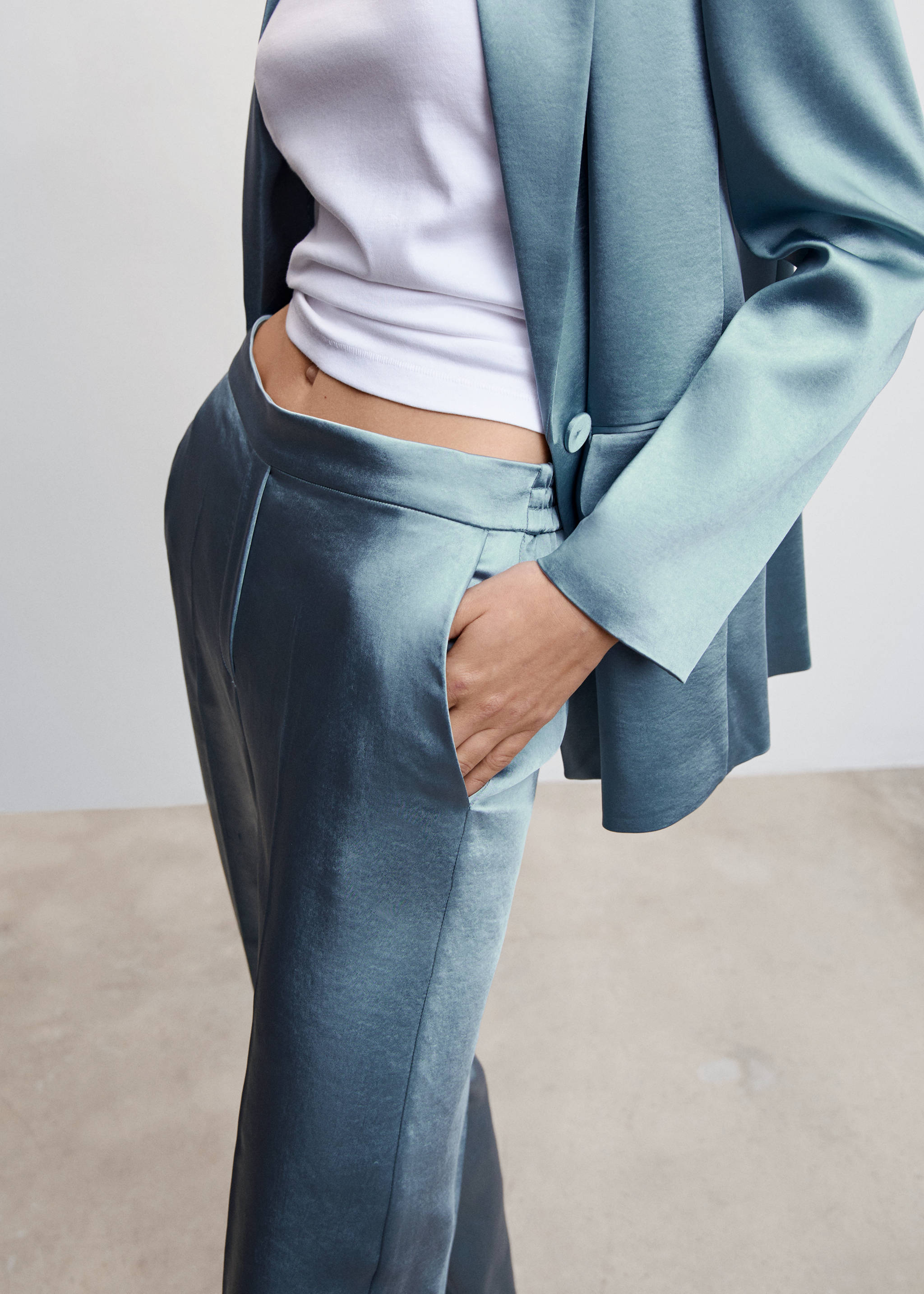 Pantalon satiné taille élastique - Détail de l'article 6