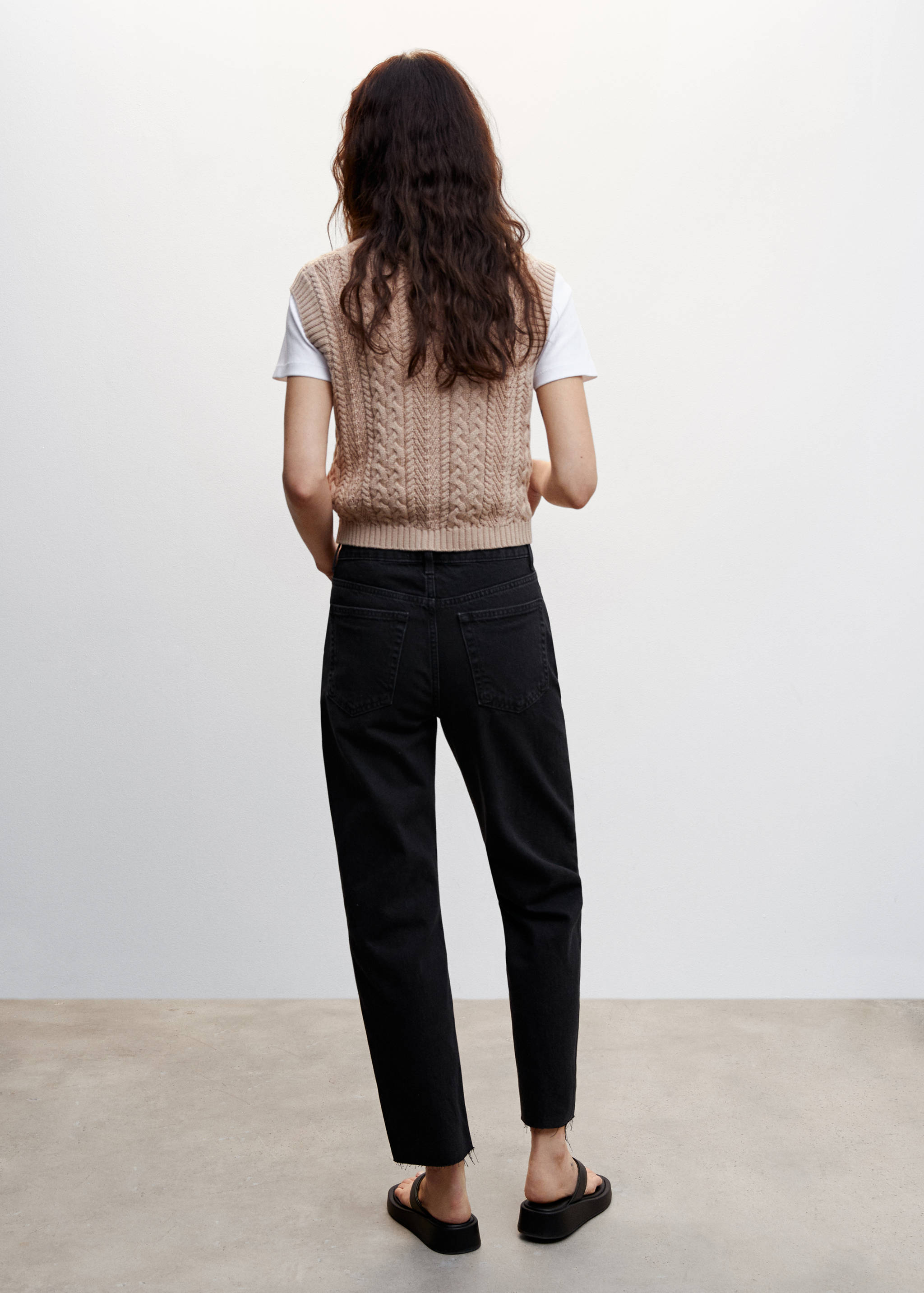 Jeans rectos tiro alto - Reverso del artículo