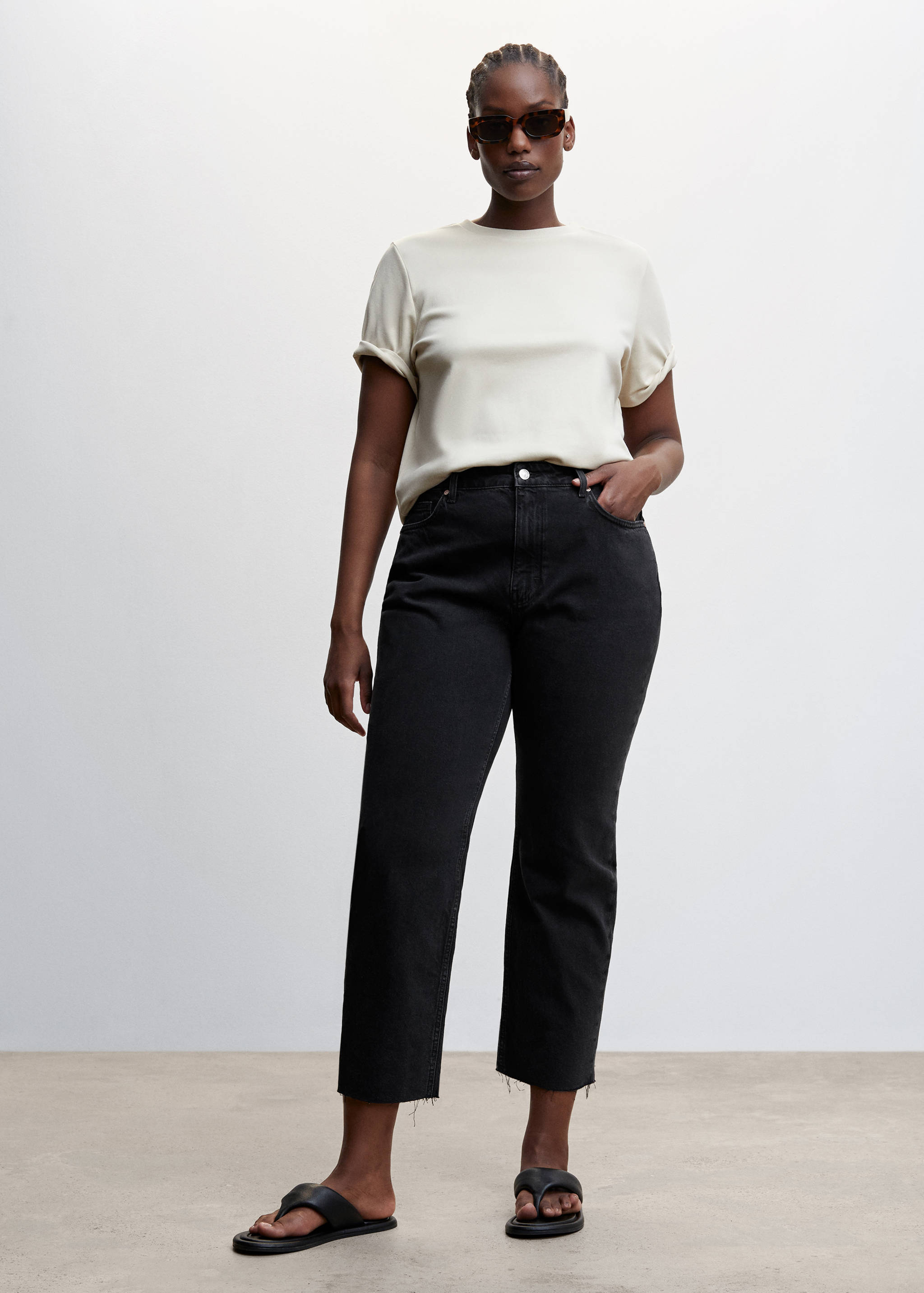Jeans rectos tiro alto - Detalle del artículo 3