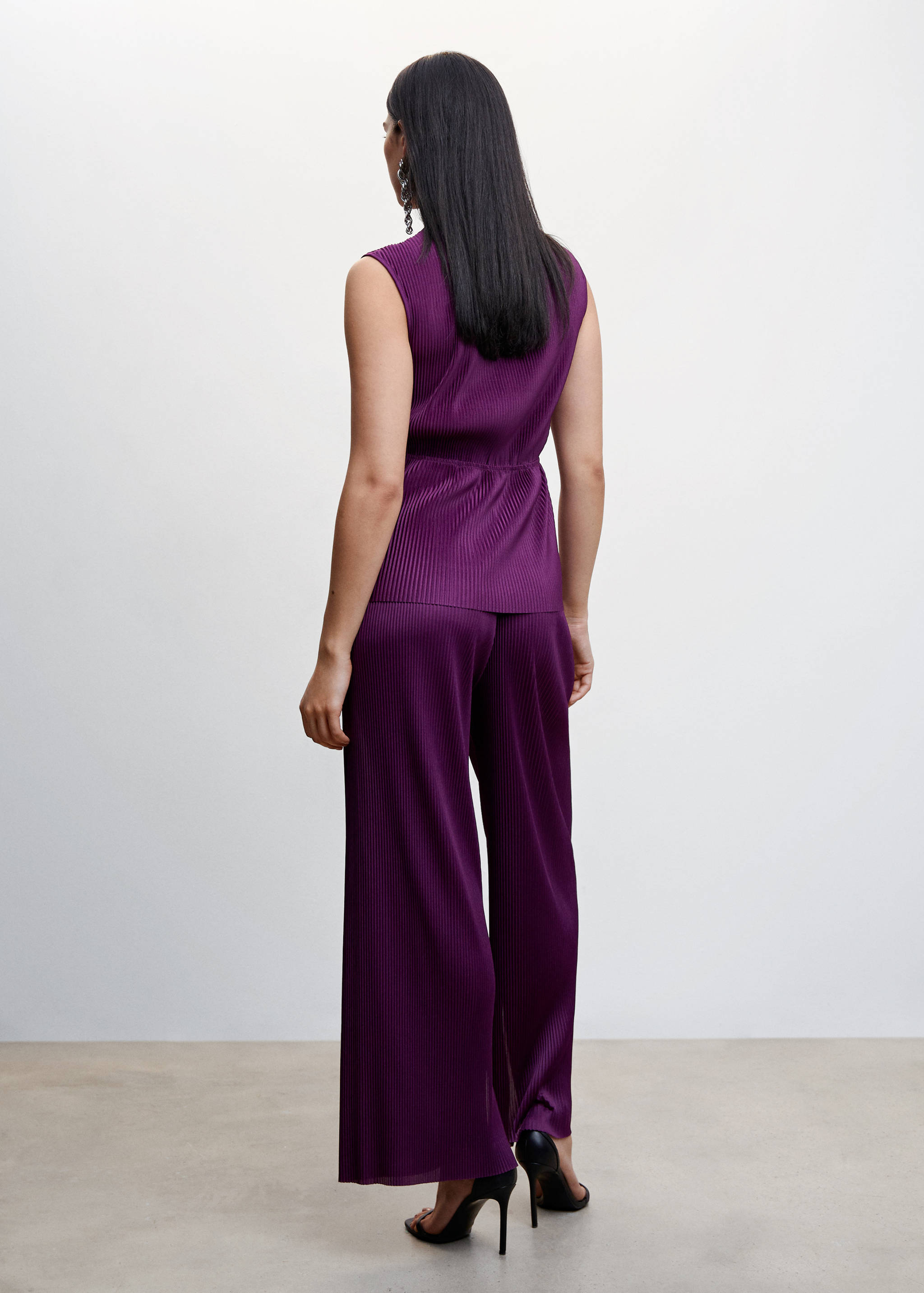 Pantalón palazzo plisado - Reverso del artículo