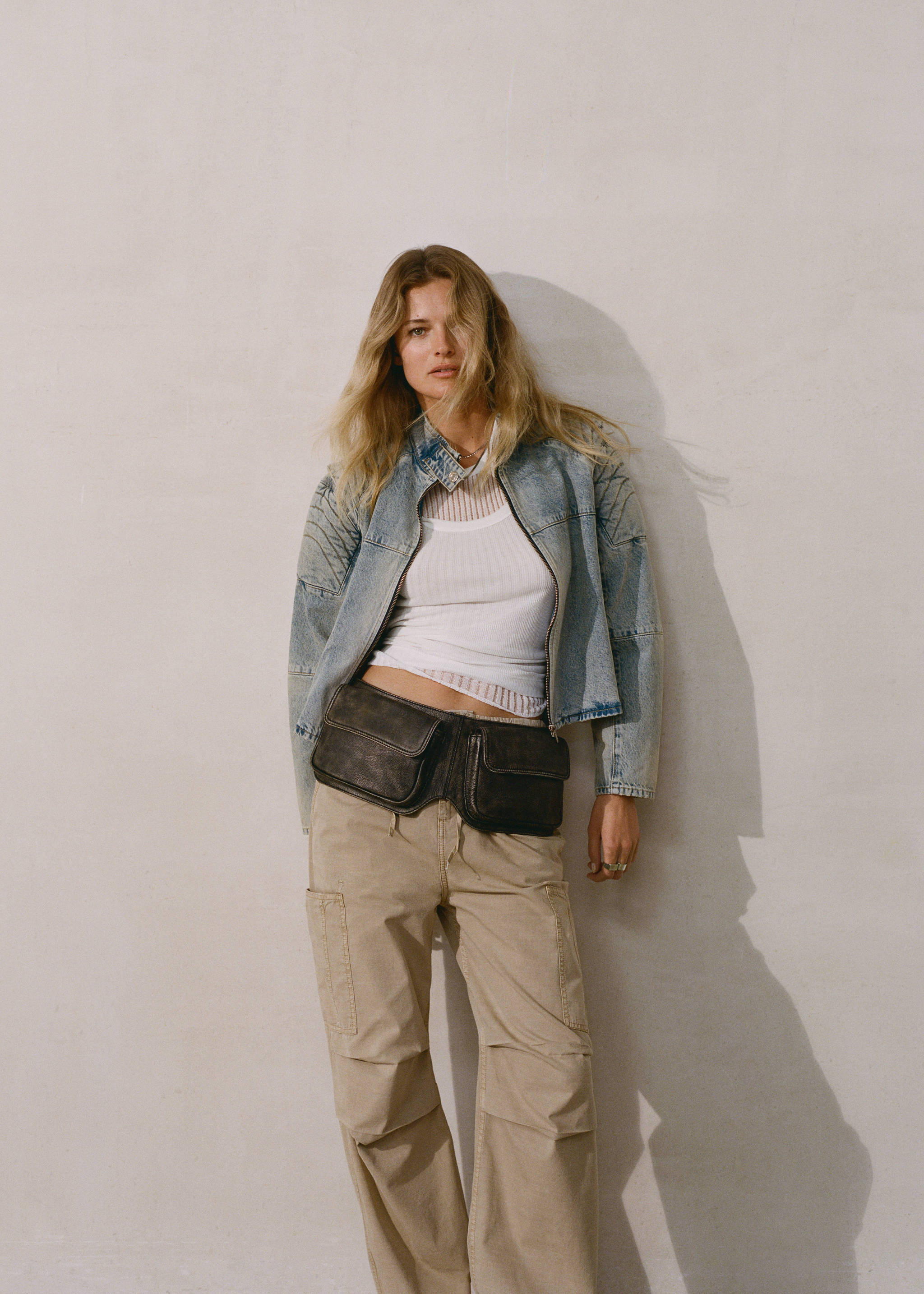 Sac banane cuir double poche - Plan général