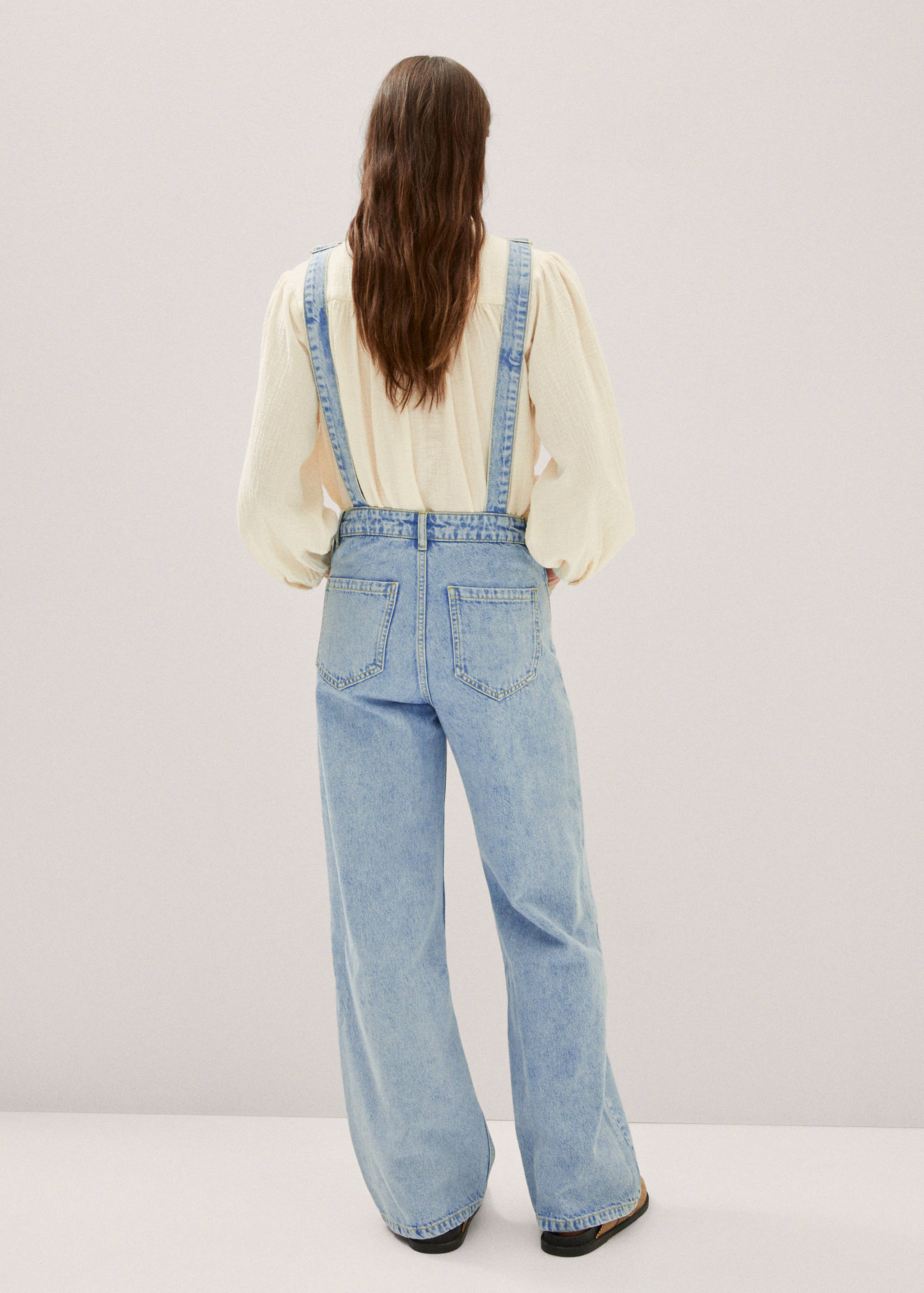 Lined denim dungarees - Reverse of the article