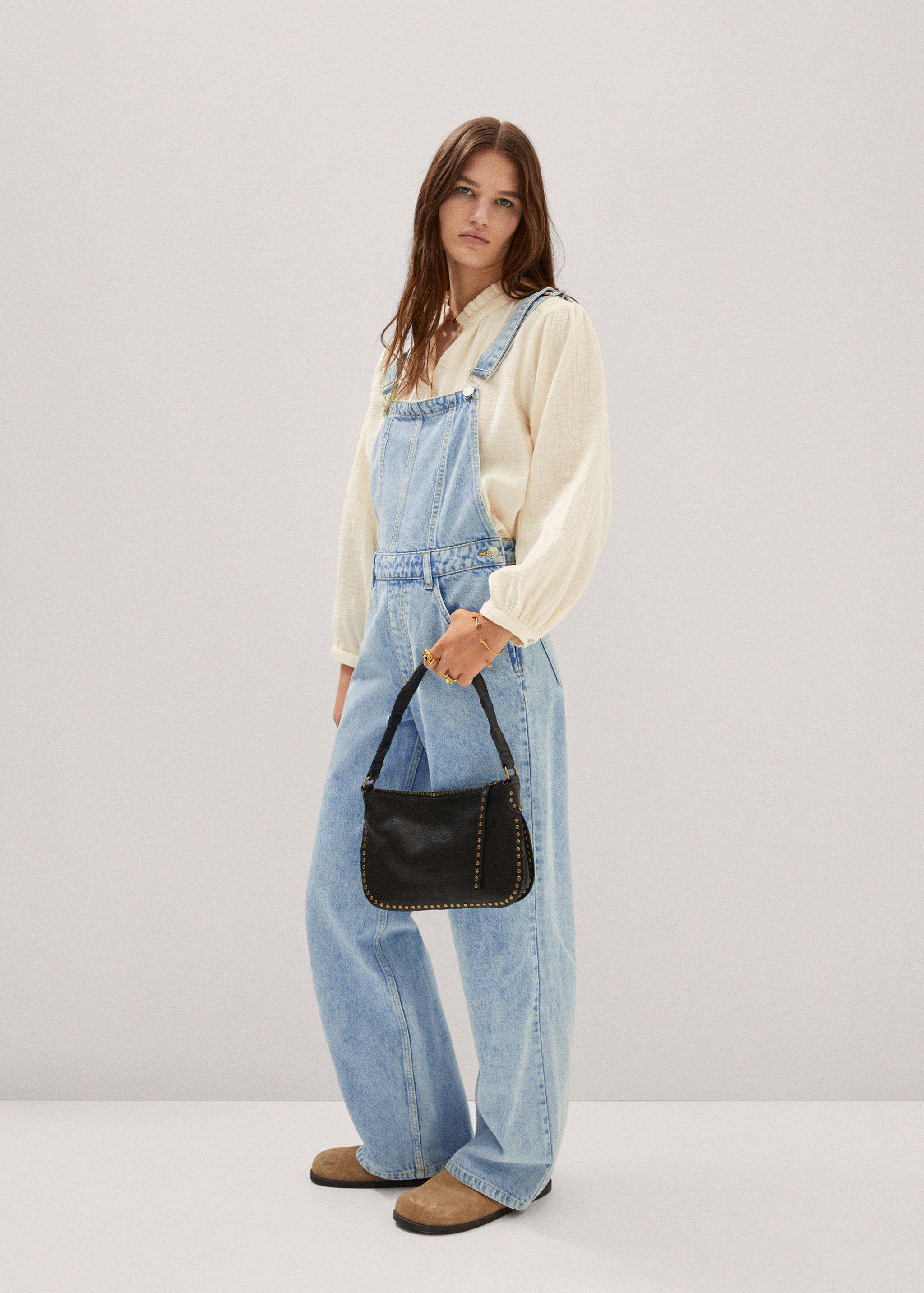 Lined denim dungarees - Details of the article 6